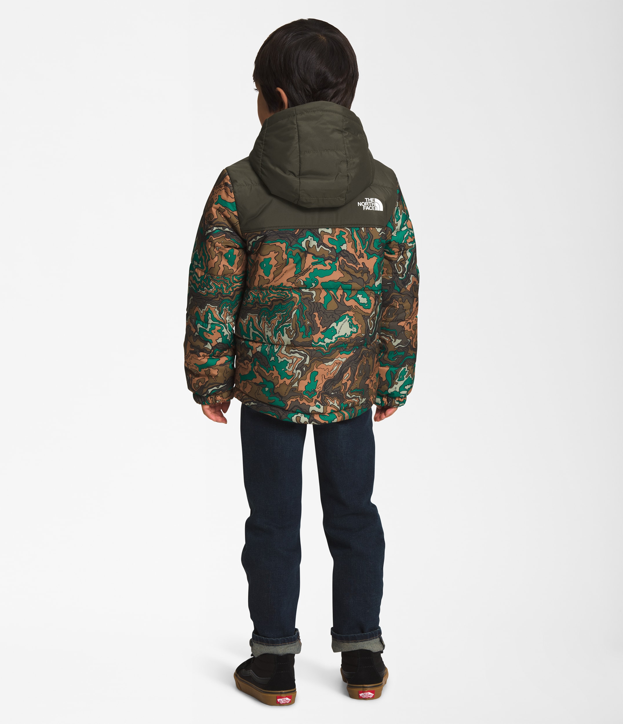 Kids Reversible Mount Chimbo FullZip Hooded Jacket TNF BACK