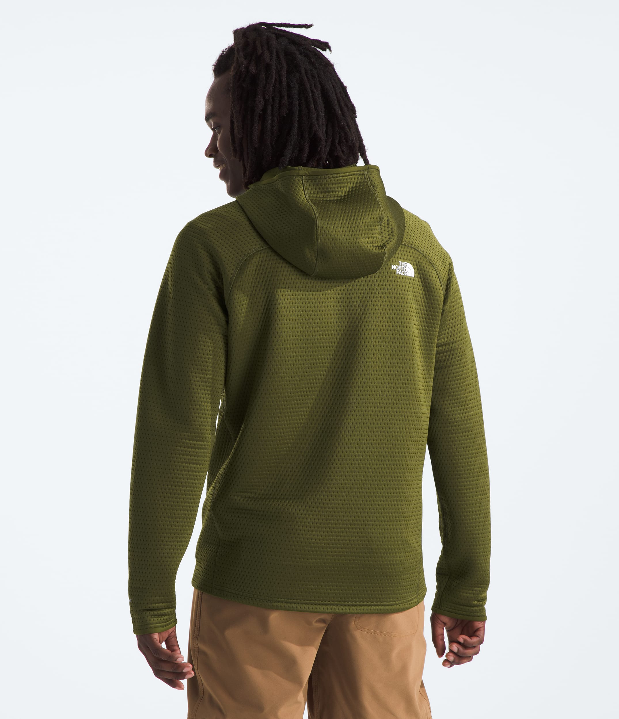 Chandail  capuche  fermeture clair intgrale DotKnit Thermal pour hommes TNF BACK