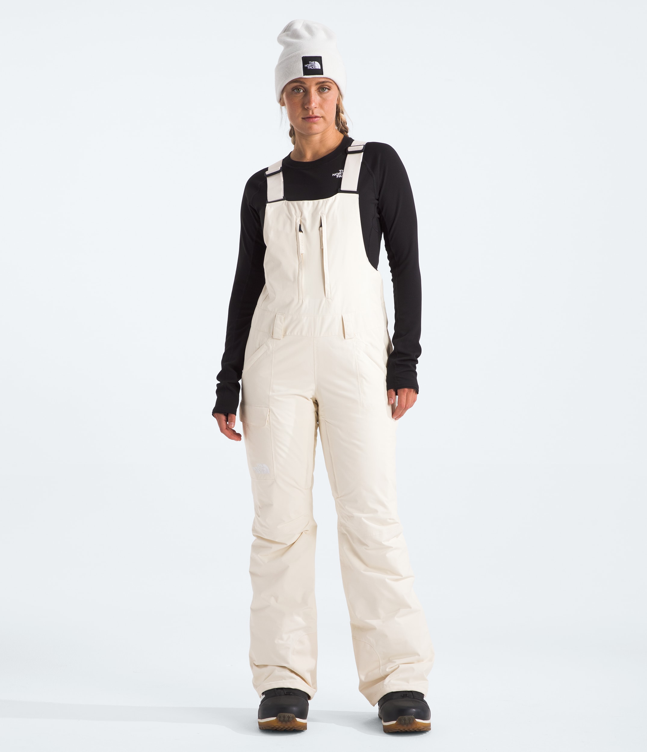 Womens Freedom Insulated Bibs TNF White Dune HERO