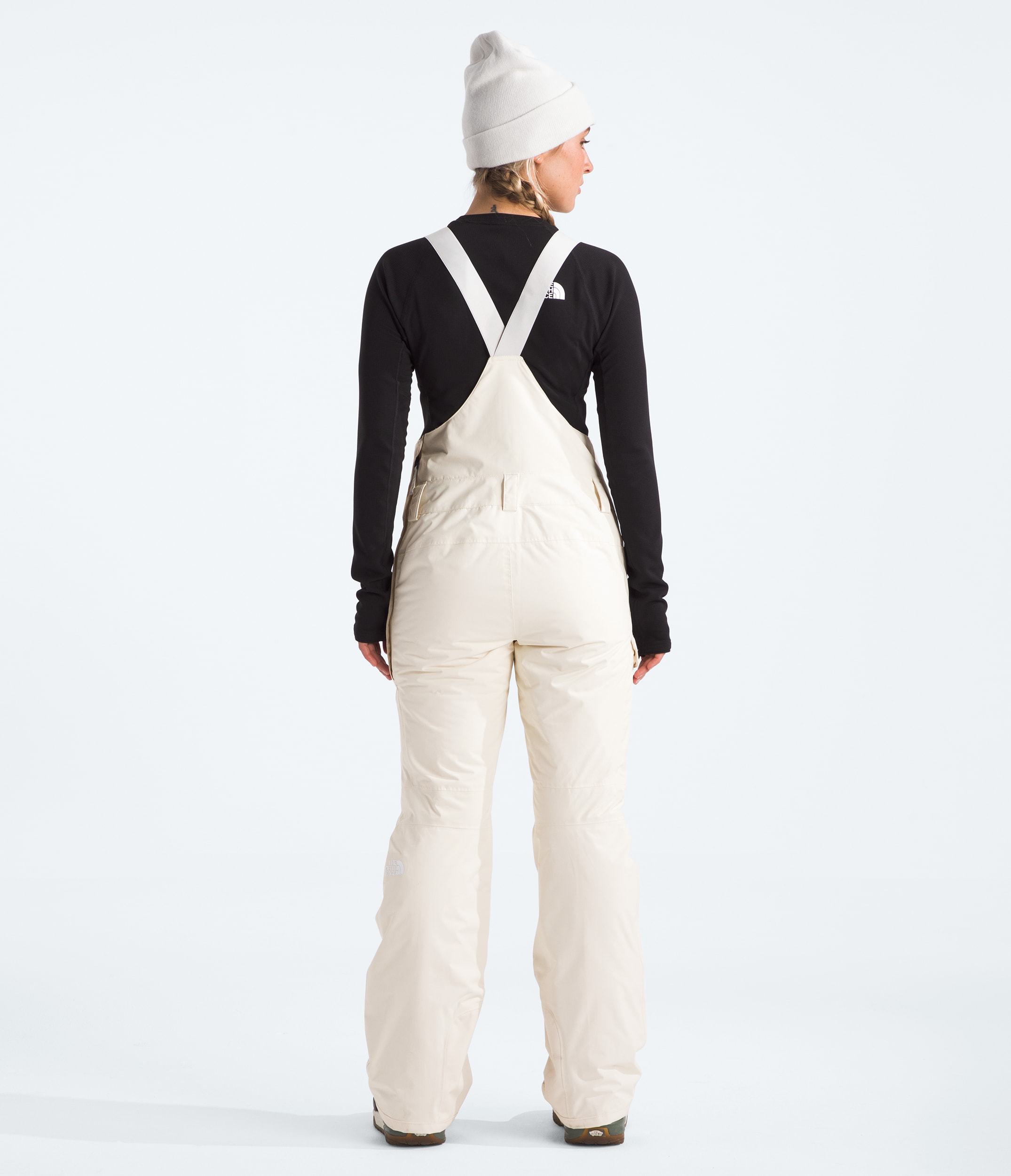 Womens Freedom Insulated Bibs TNF White Dune BACK