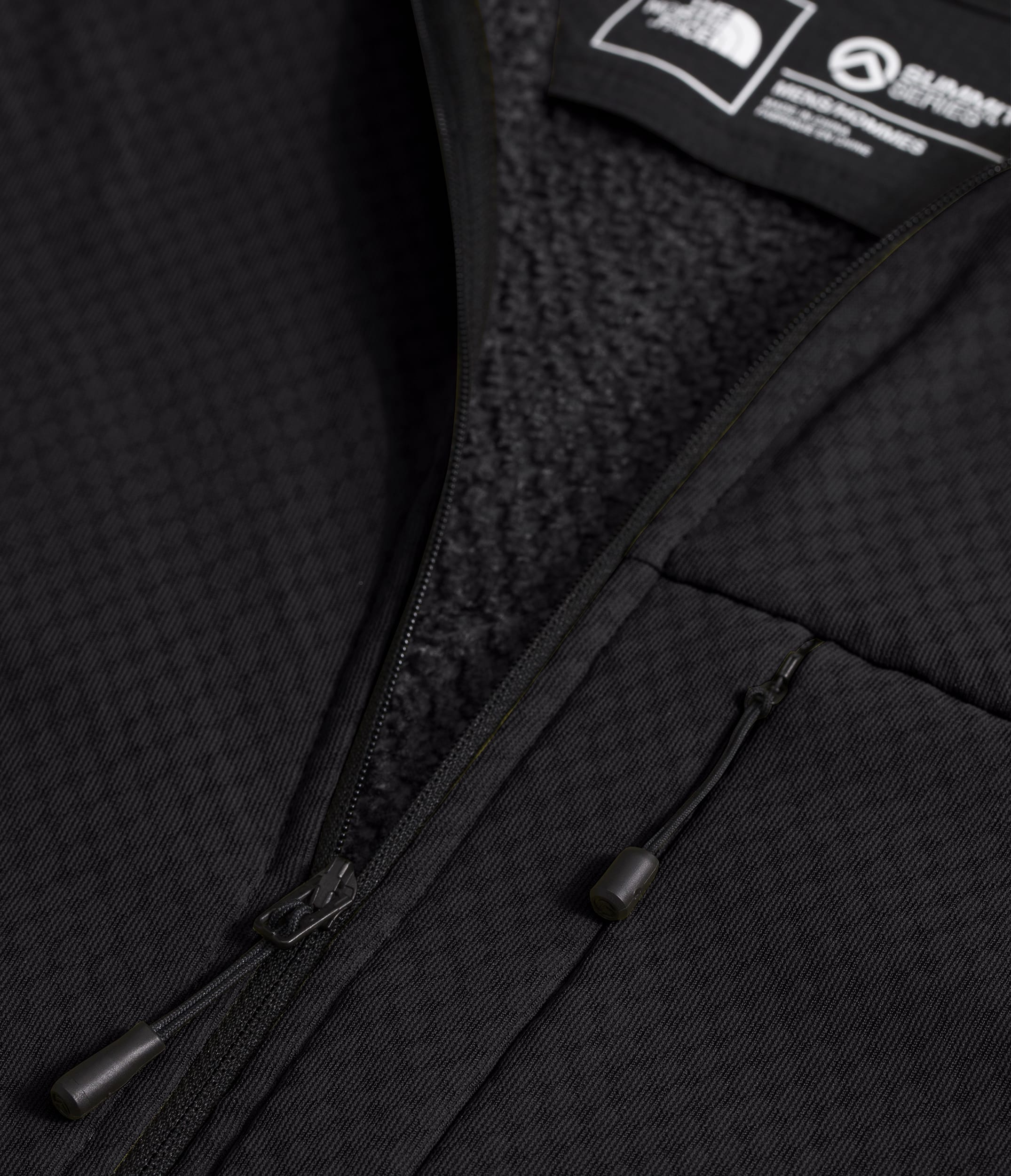 Mens Summit Series FUTUREFLEECE FullZip Hoodie TNF DETAIL3