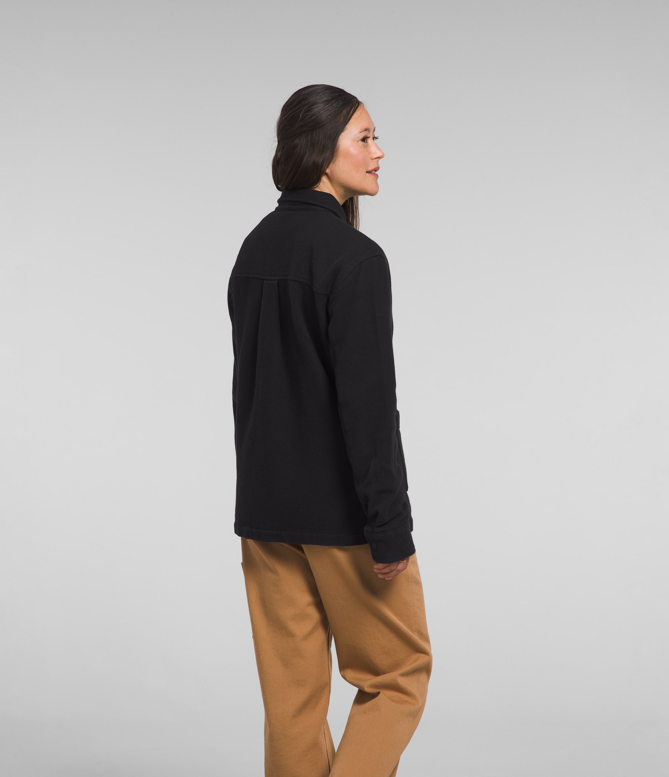 Womens Valley Twill Utility Shacket TNF BACK