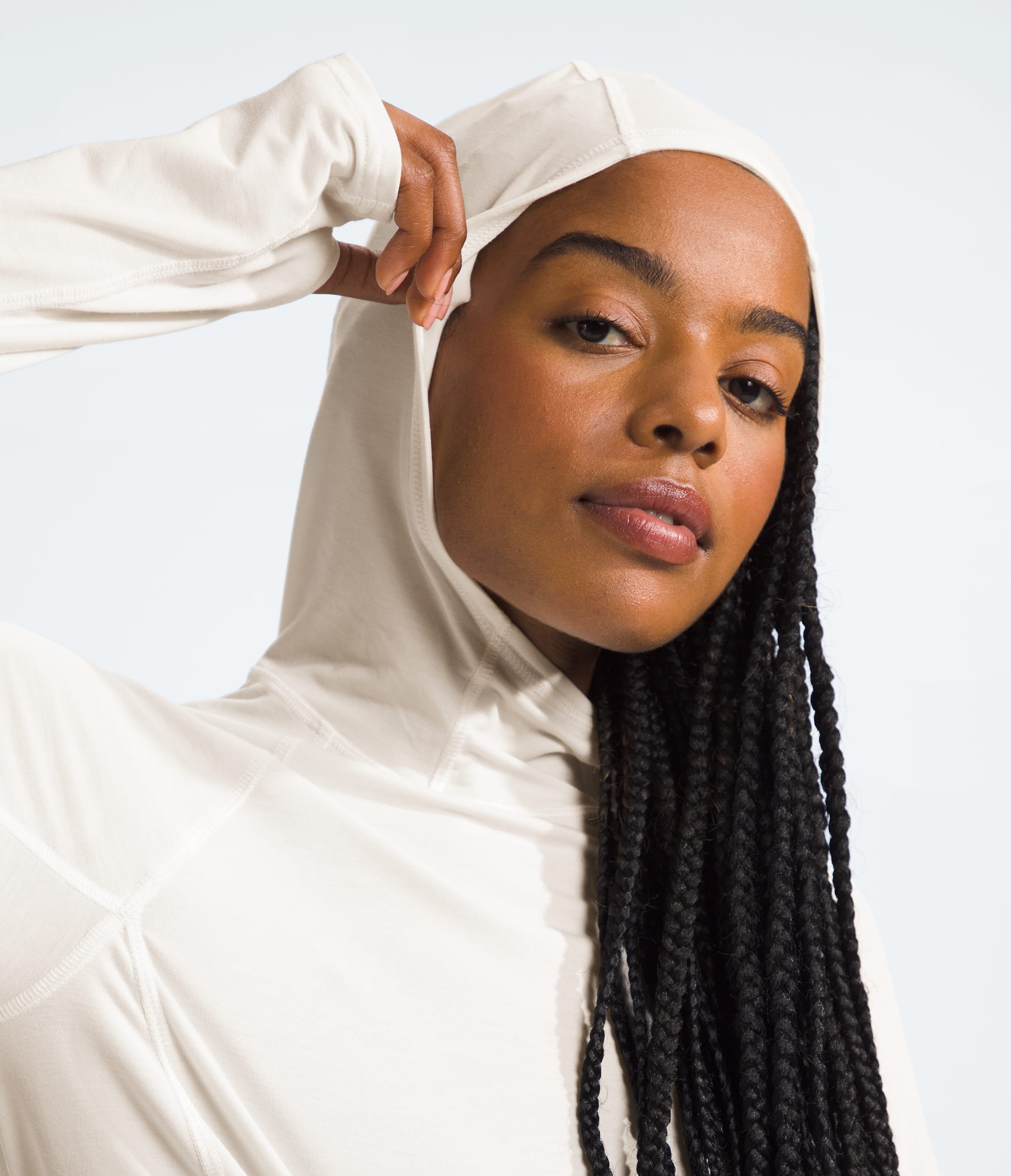 Womens Adventure Sun Hoodie TNF MODELHOOD2