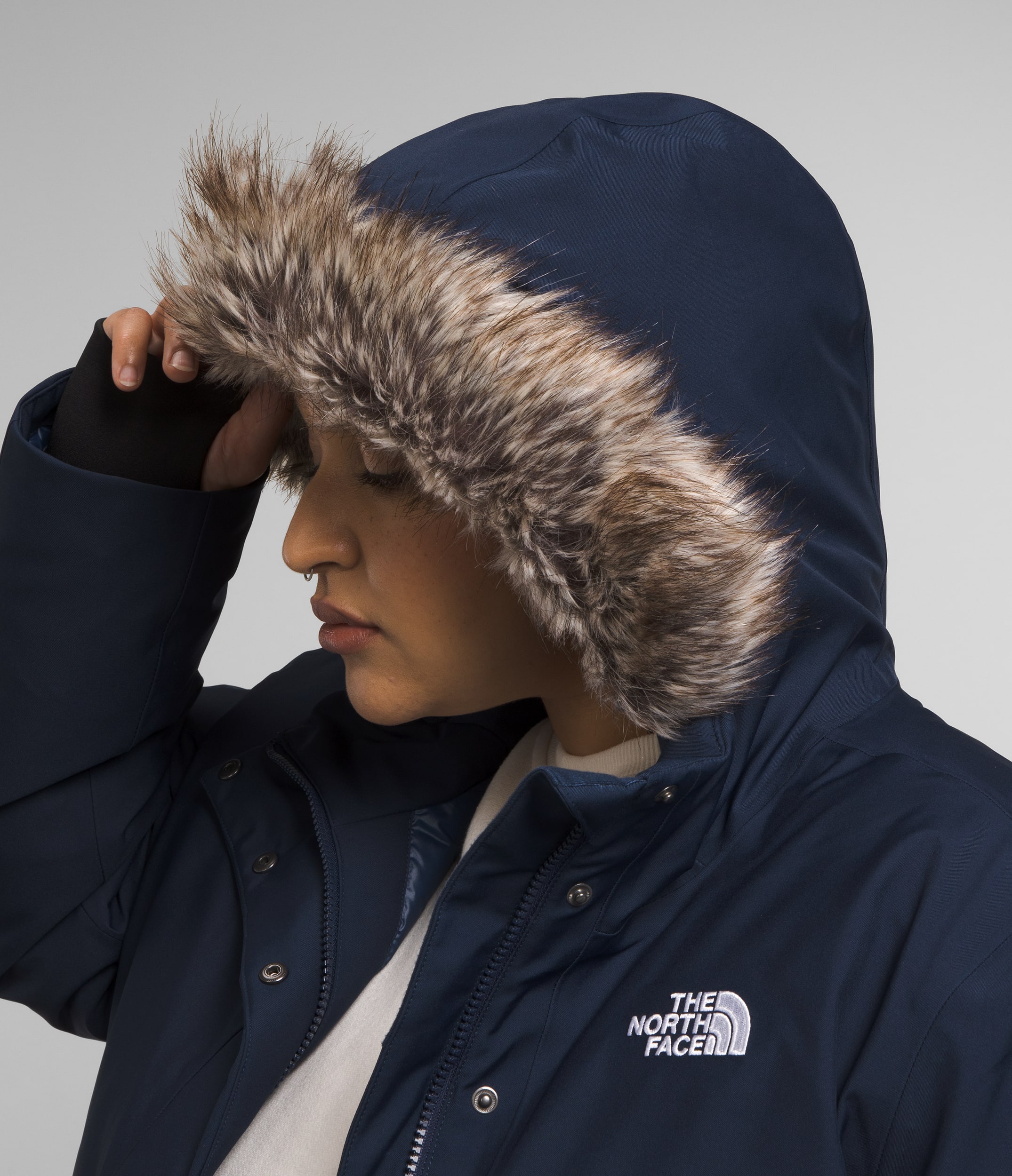 Womens Plus Arctic Parka TNF MODELHOOD2