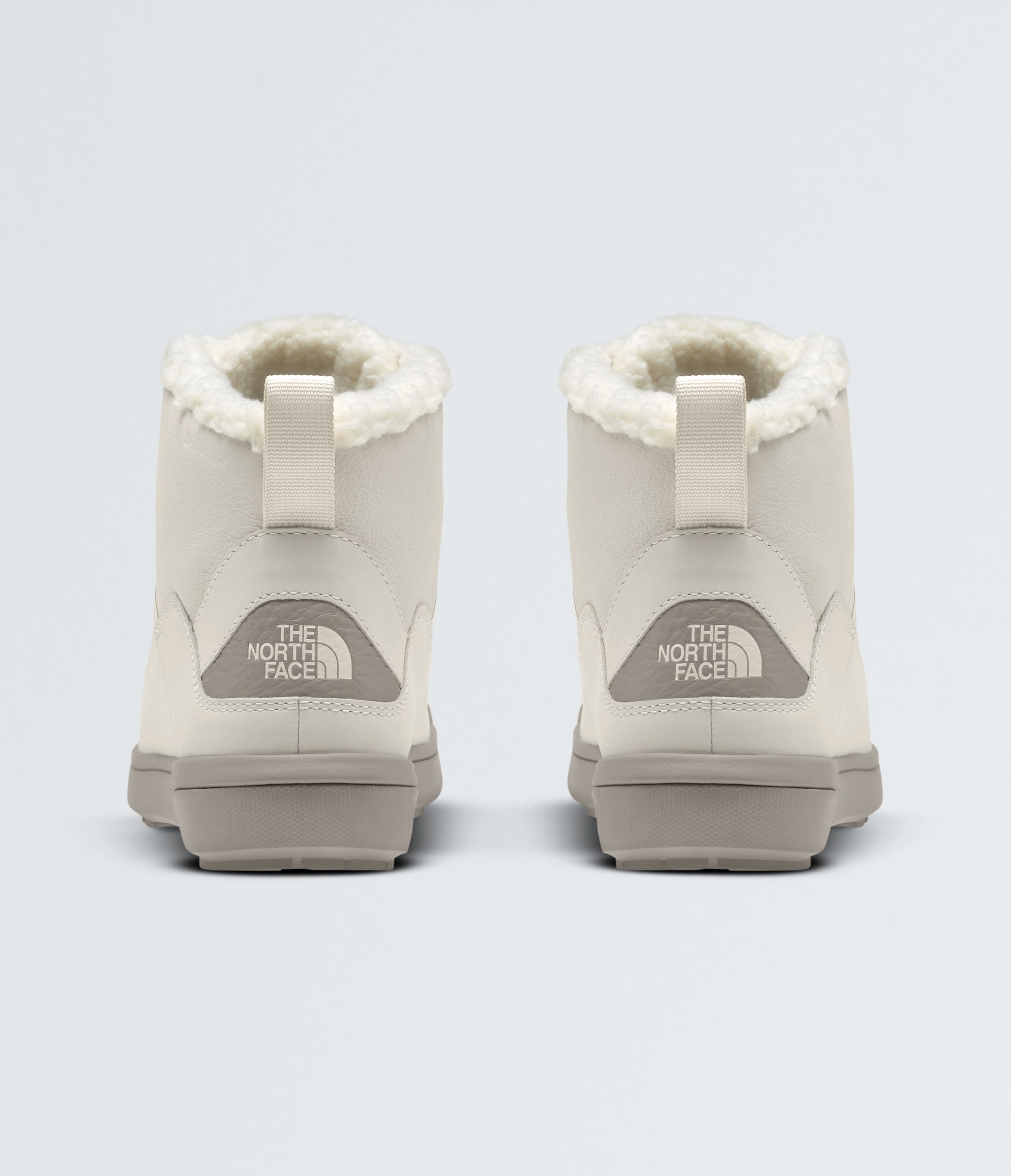 Womens Sierra Mid Lace Waterproof Boots TNF White DuneSilver Grey BACK