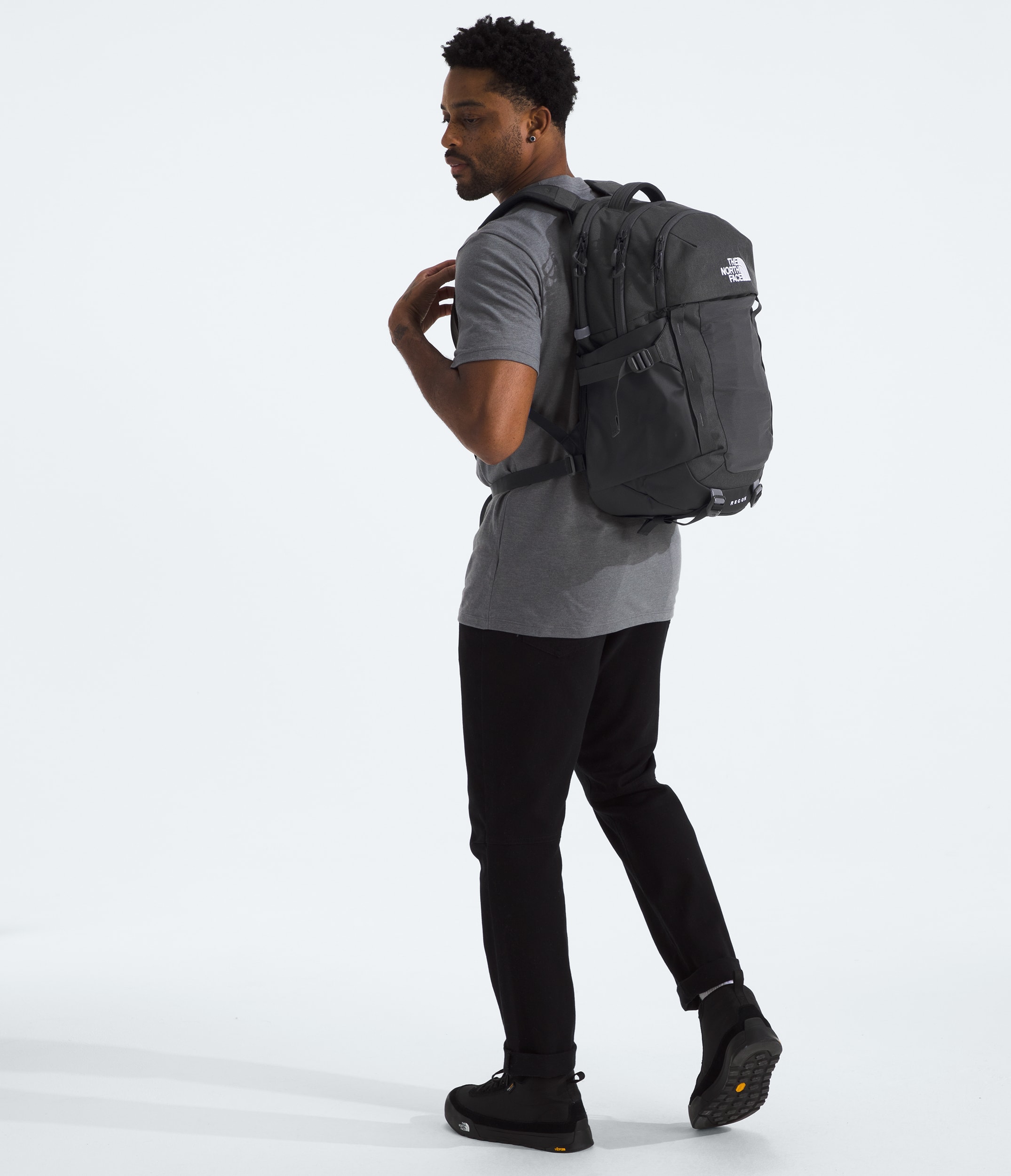 Recon Backpack TNF Asphalt Grey Light HeatherTNF Black MODELBACK