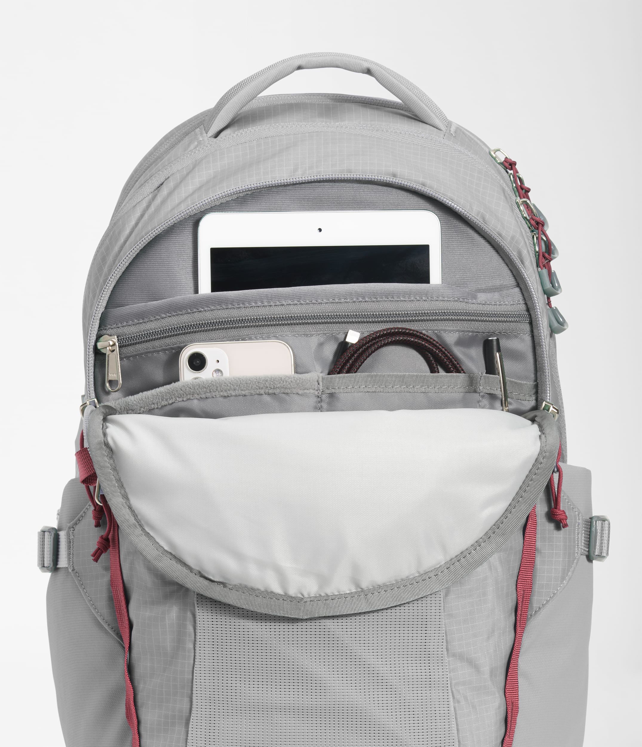 Womens Recon Backpack TNF Meld GrayWild Ginger DETAIL1