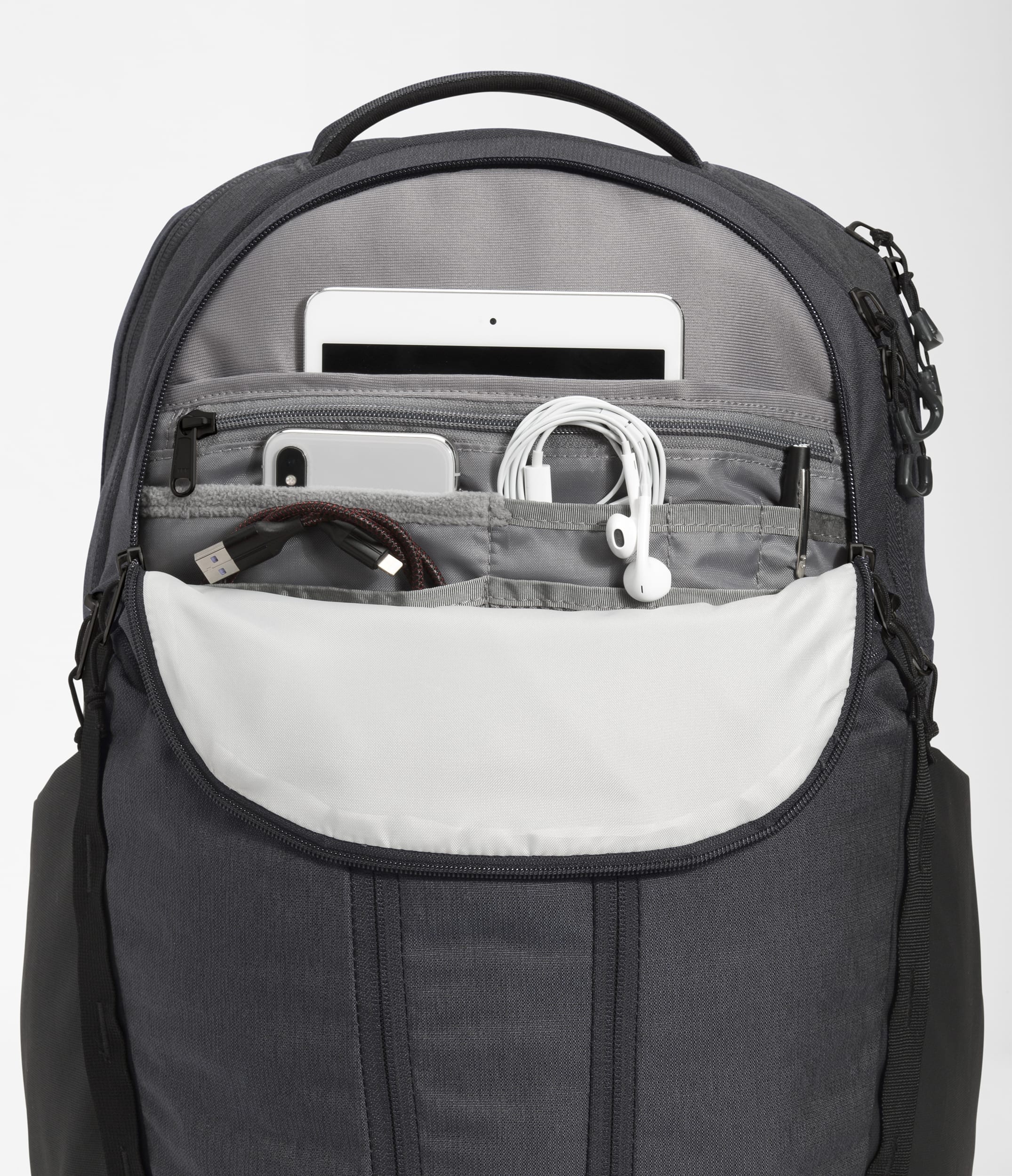 Surge Backpack TNF Asphalt Grey Light HeatherTNF Black DETAIL1