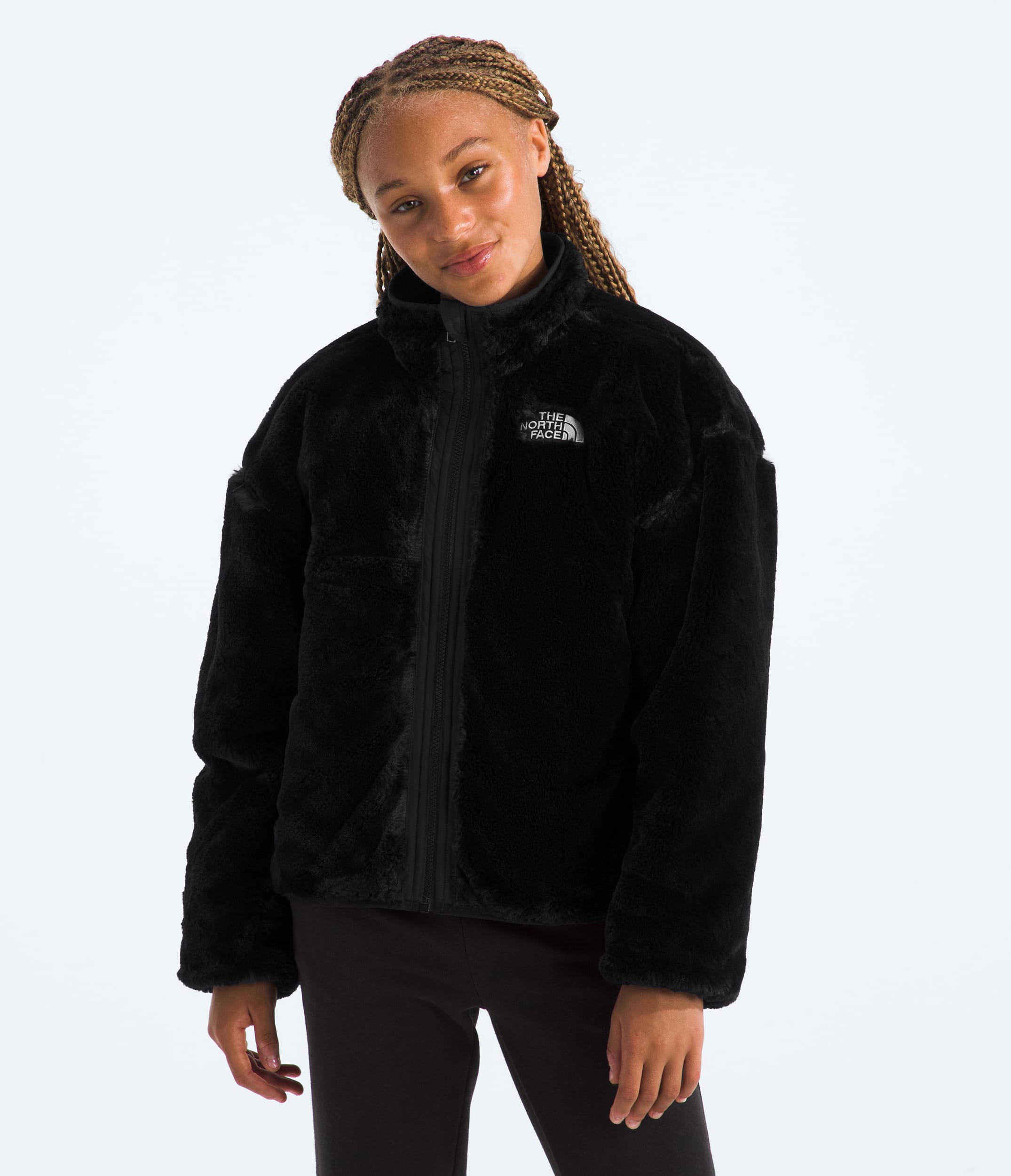 Girls Reversible Shasta FullZip Jacket TNF TNF Black ALT1