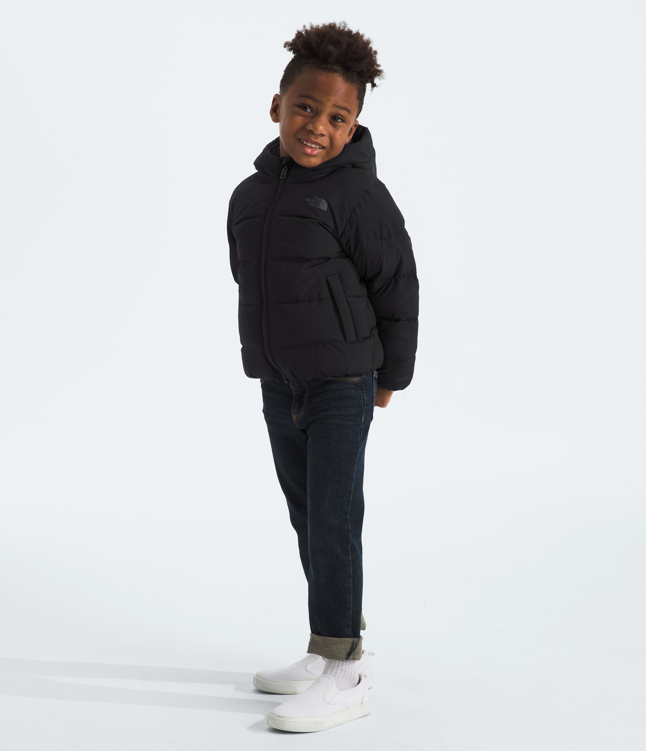 Veste  capuche Frost Fall pour enfants TNF MODELHOOD2