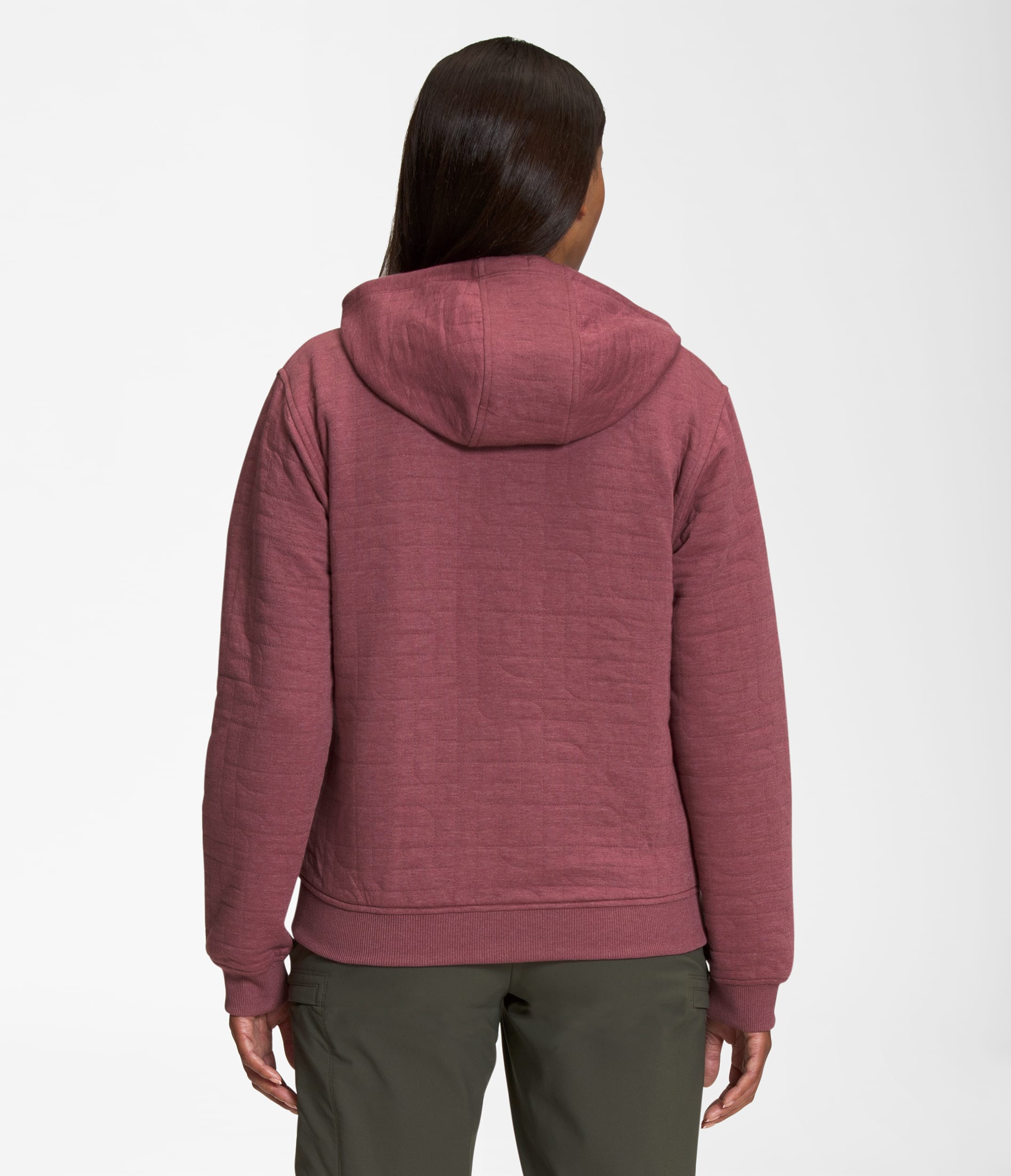 Womens Longs Peak Quilted FullZip Hoodie TNF BACK