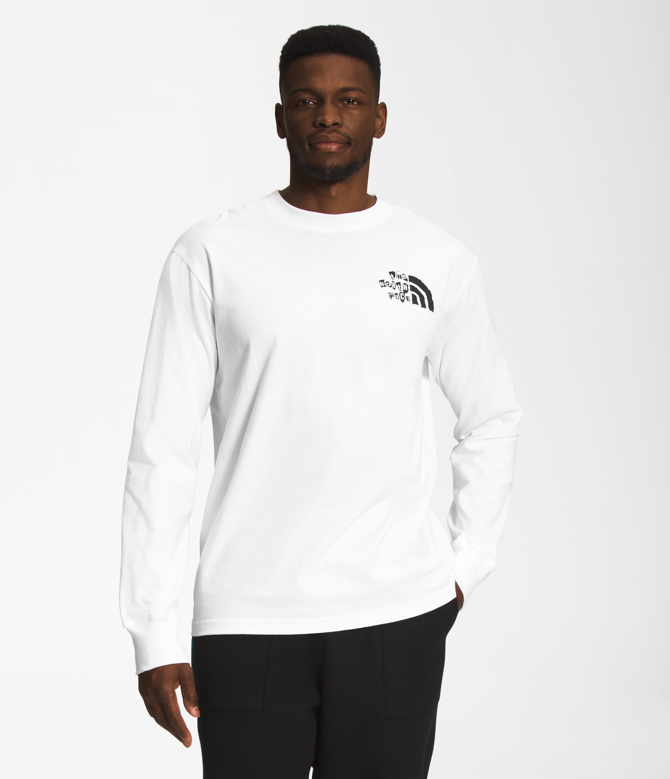 Mens LongSleeve Printed Heavyweight Tee TNF BACK