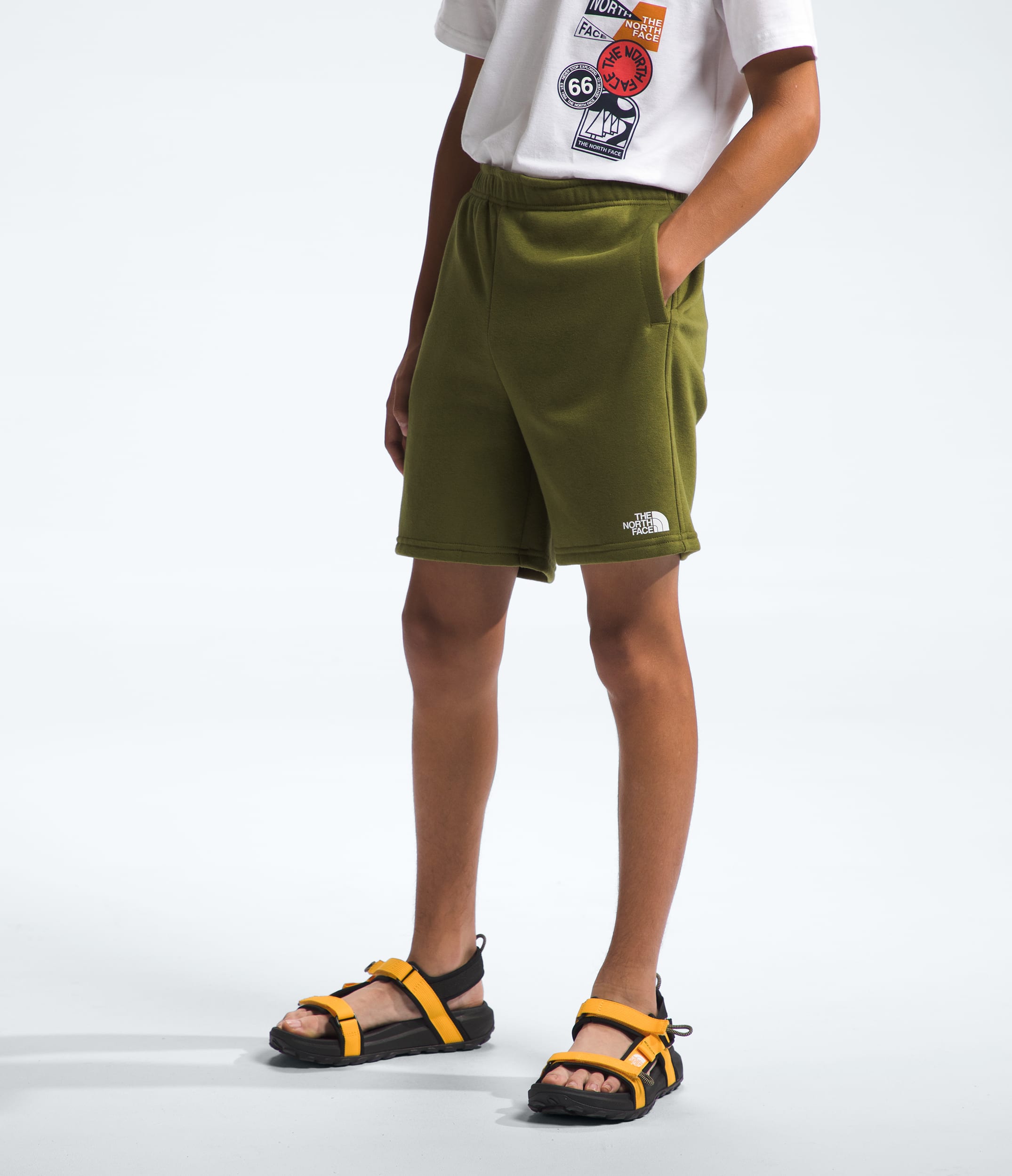 Boys Camp Fleece Shorts TNF MODEL34