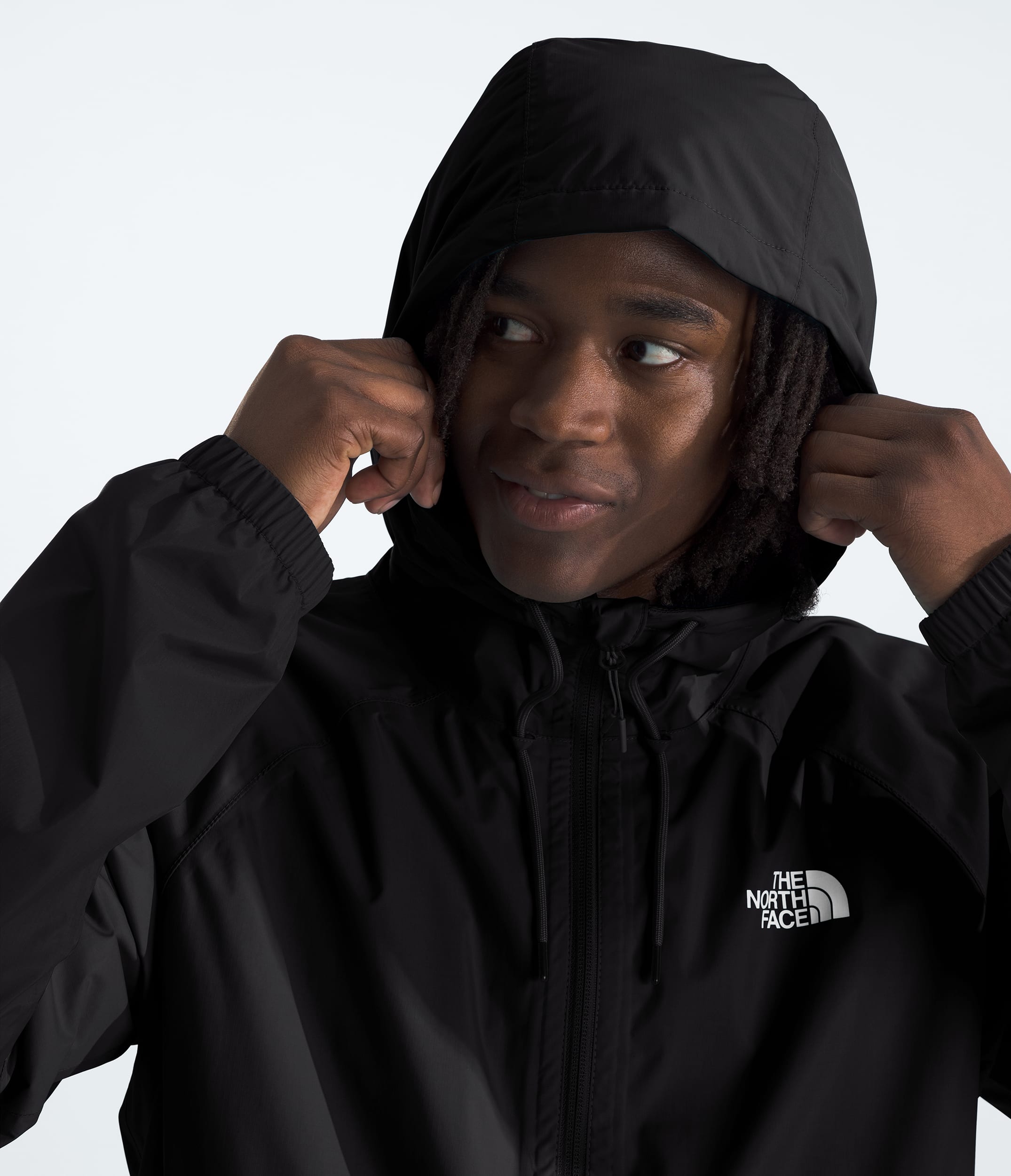 Mens Antora Rain Hoodie TNF MODELHOOD2