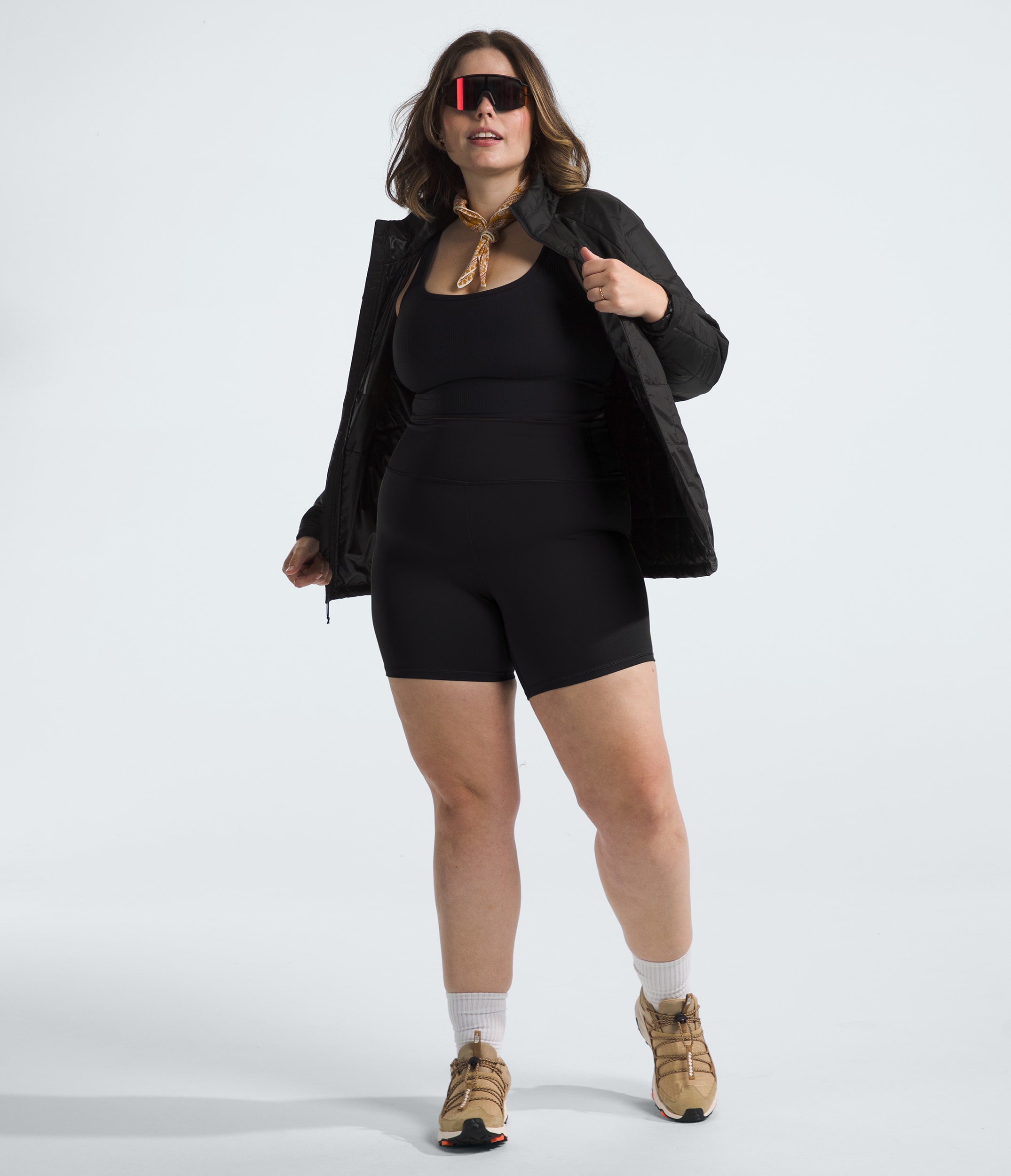 Womens Plus Dune Sky Tights Shorts TNF HERO2