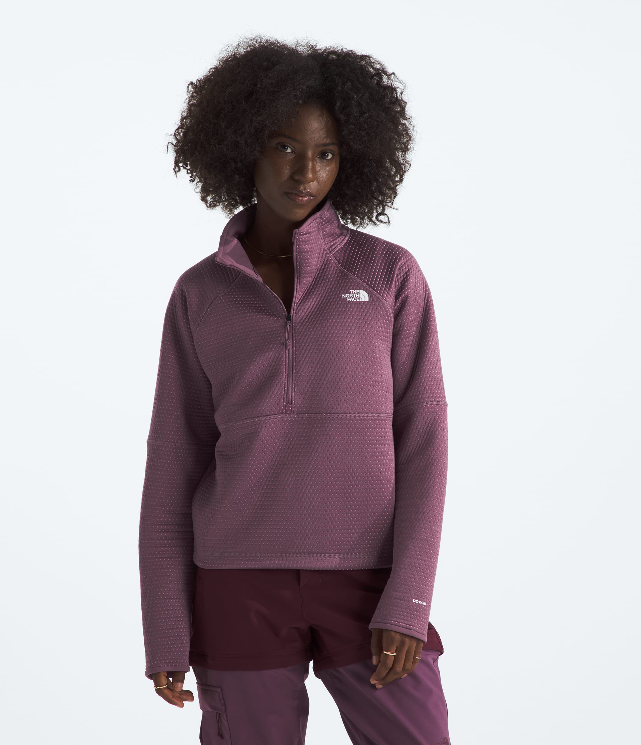 Womens DOTKNIT Thermal Zip TNF HERO