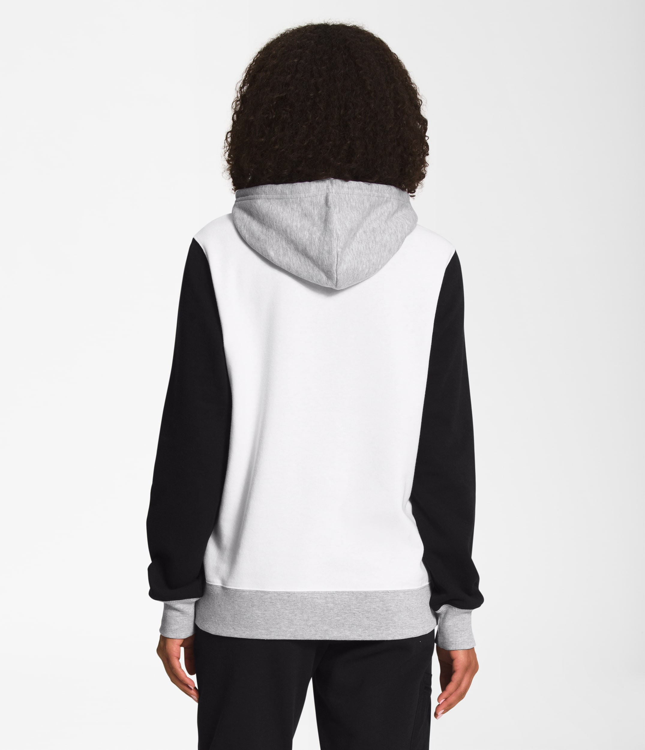 Womens Color Block Pullover Hoodie TNF BACK