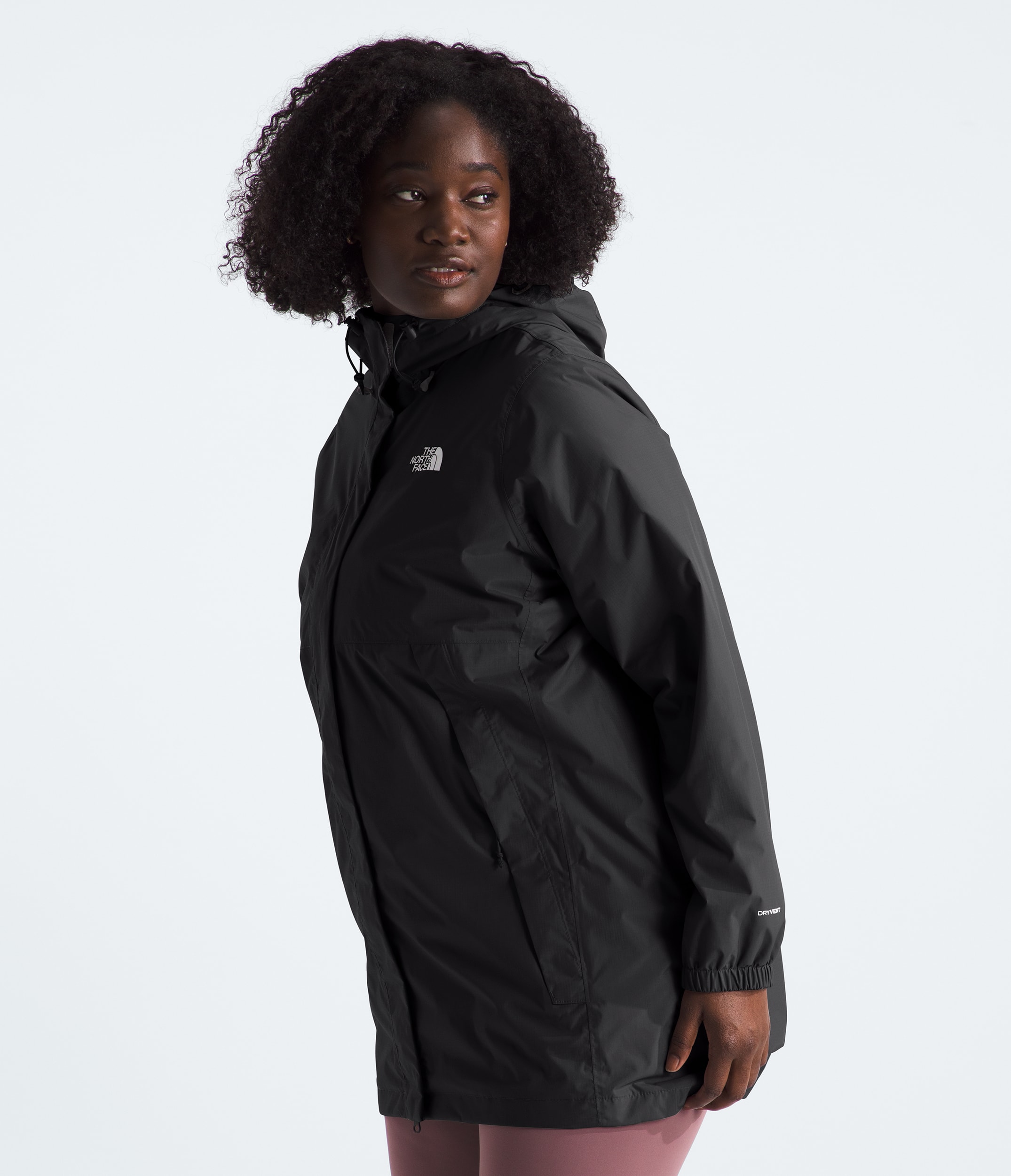 Womens Plus Antora Rain Parka TNF MODEL34