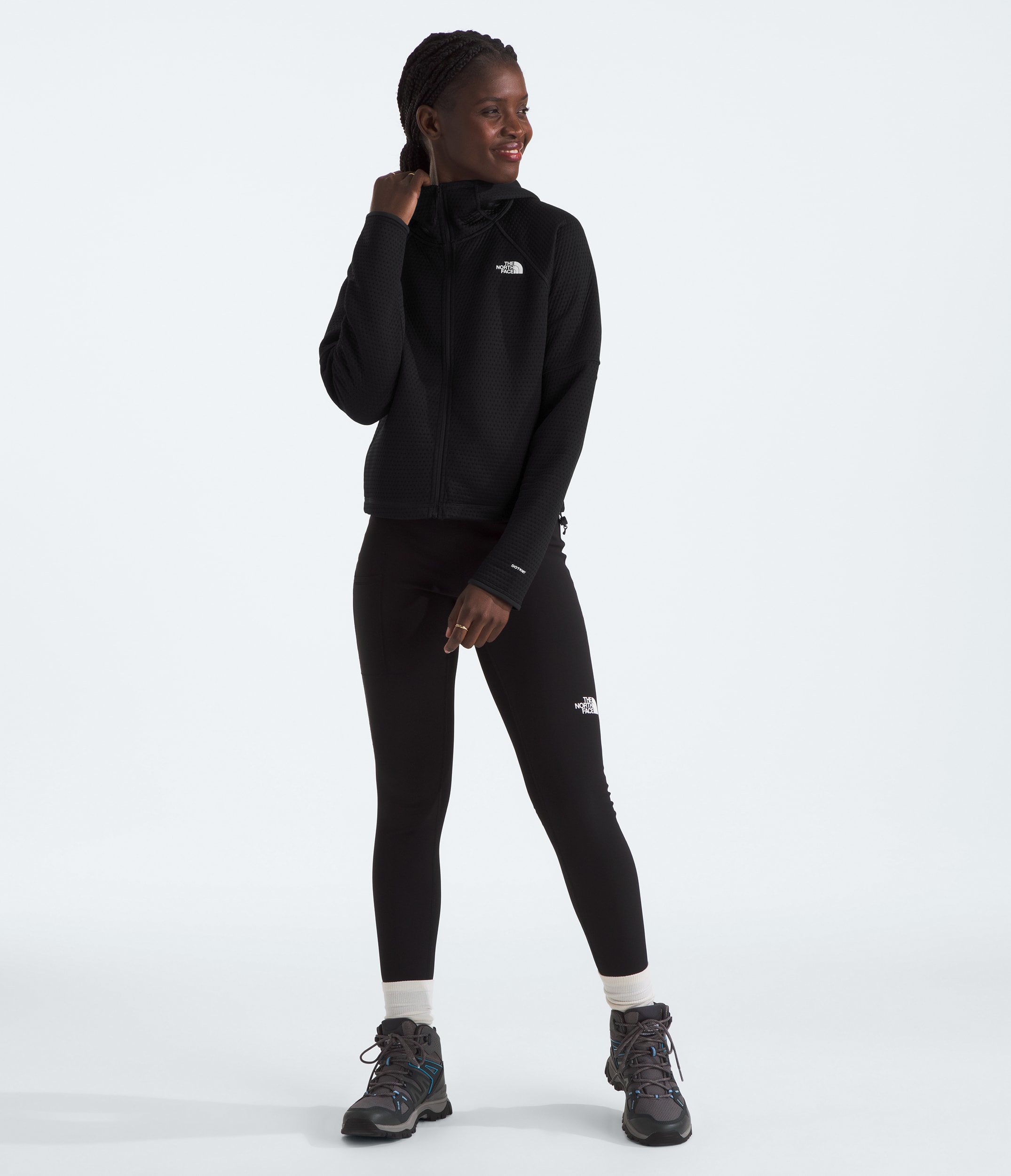 Chandail  capuche  fermeture clair intgrale DotKnit Thermal pour femmes TNF HERO2