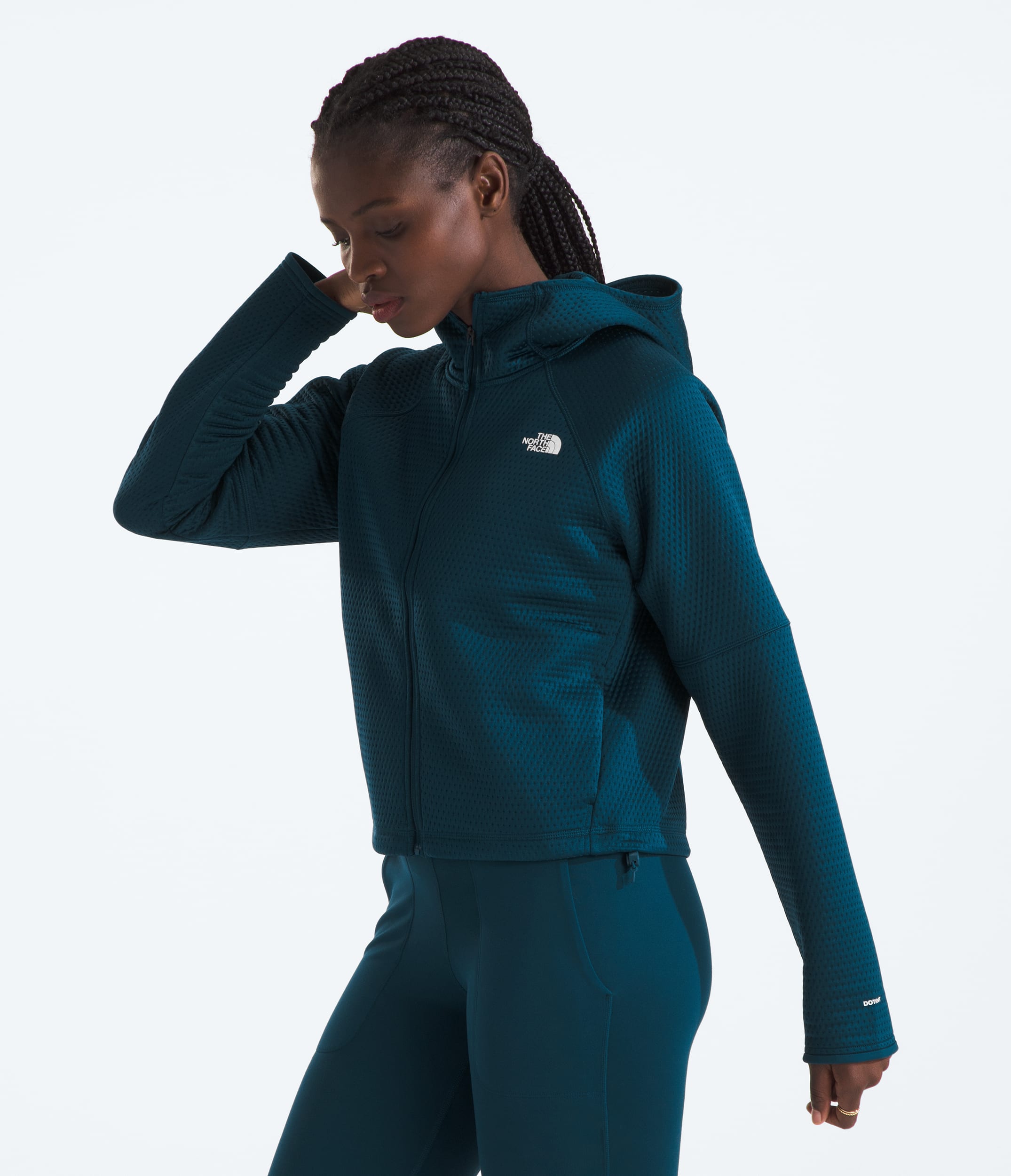 Womens DOTKNIT Thermal FullZip Hoodie TNF MODEL34