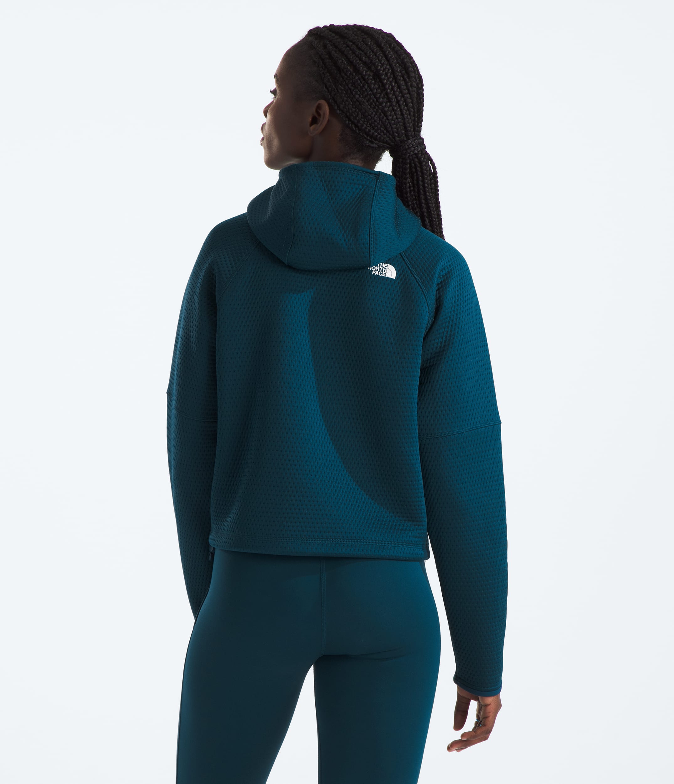 Womens DOTKNIT Thermal FullZip Hoodie TNF BACK