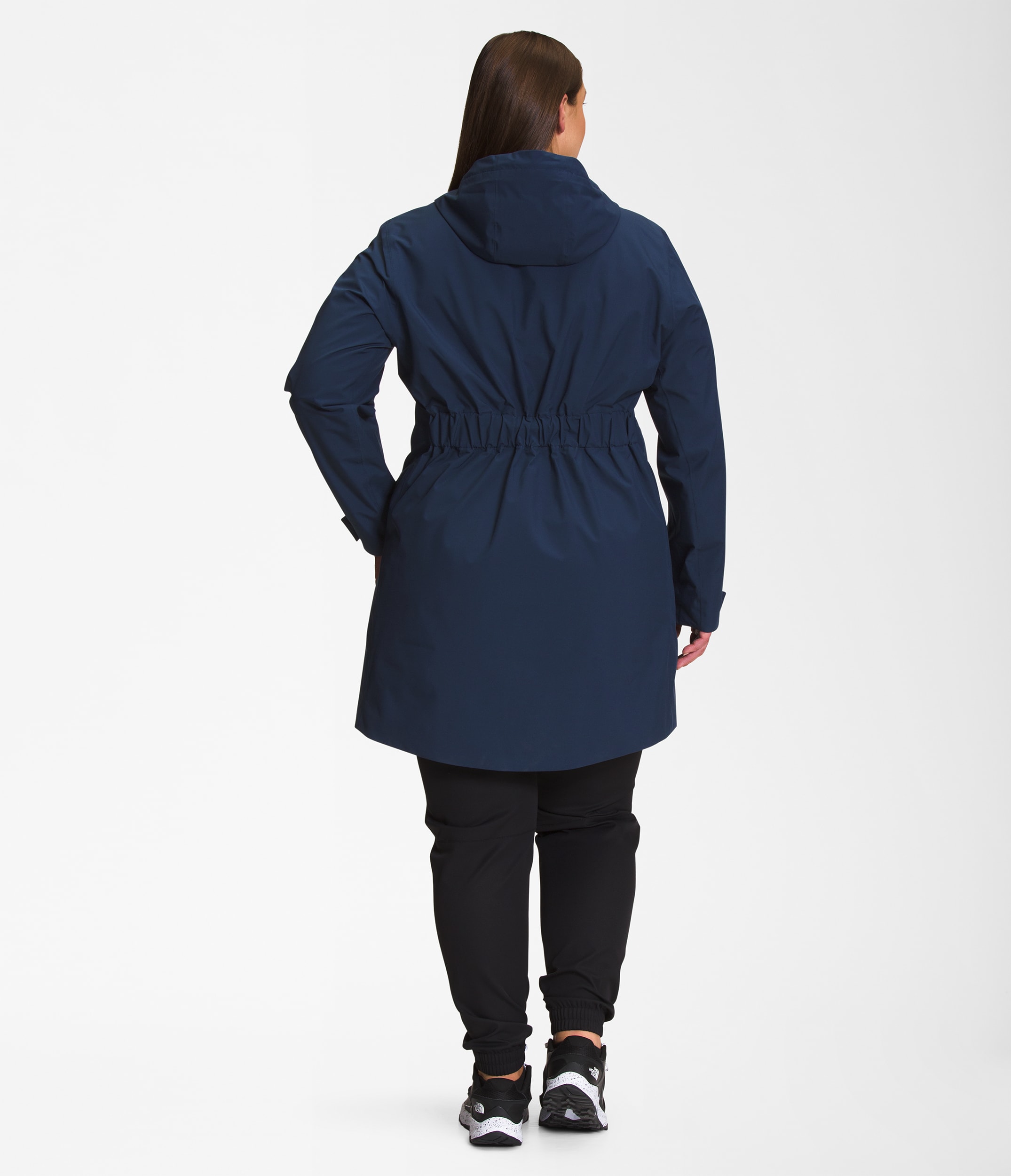 Womens Plus City Breeze Rain Parka II TNF BACK