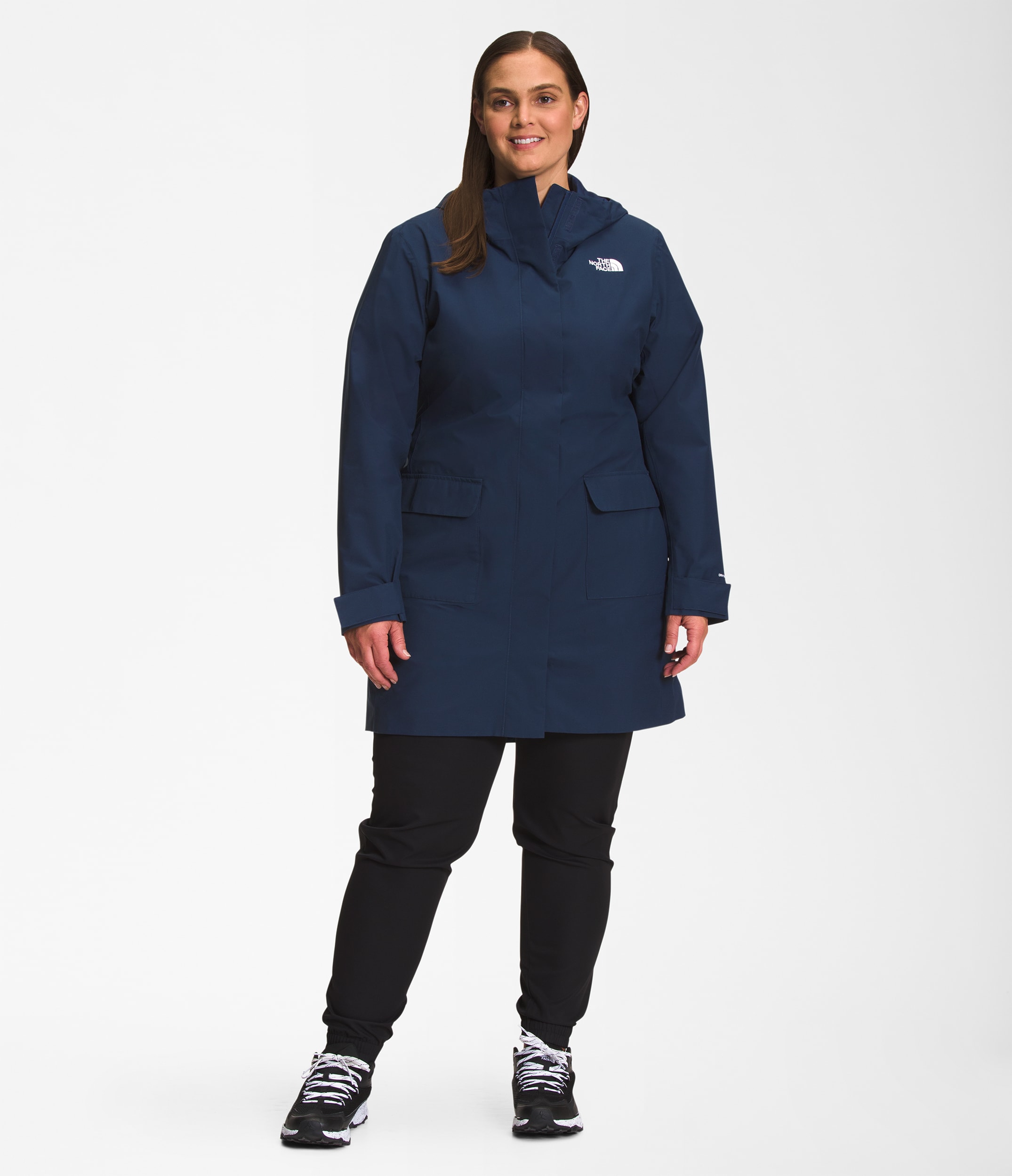 Womens Plus City Breeze Rain Parka II TNF Main