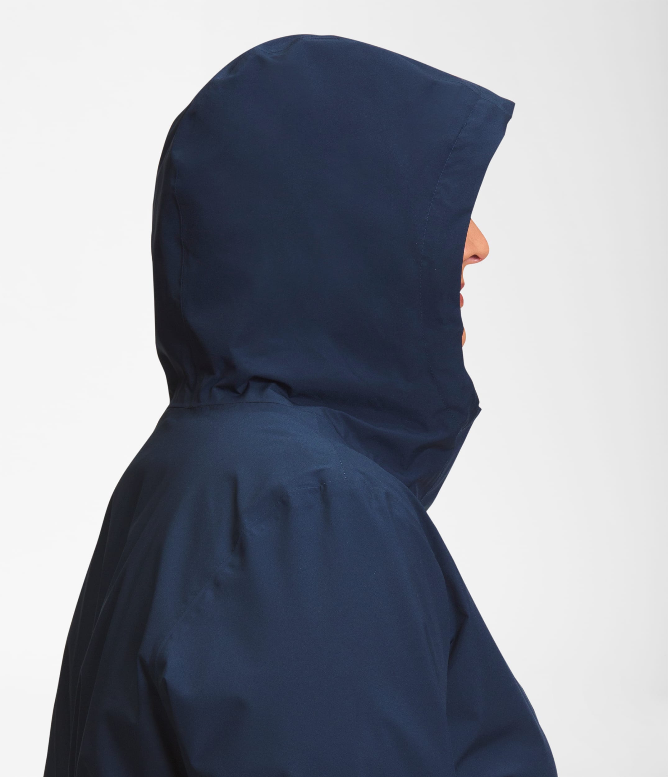 Womens Plus City Breeze Rain Parka II TNF MODELHOOD2