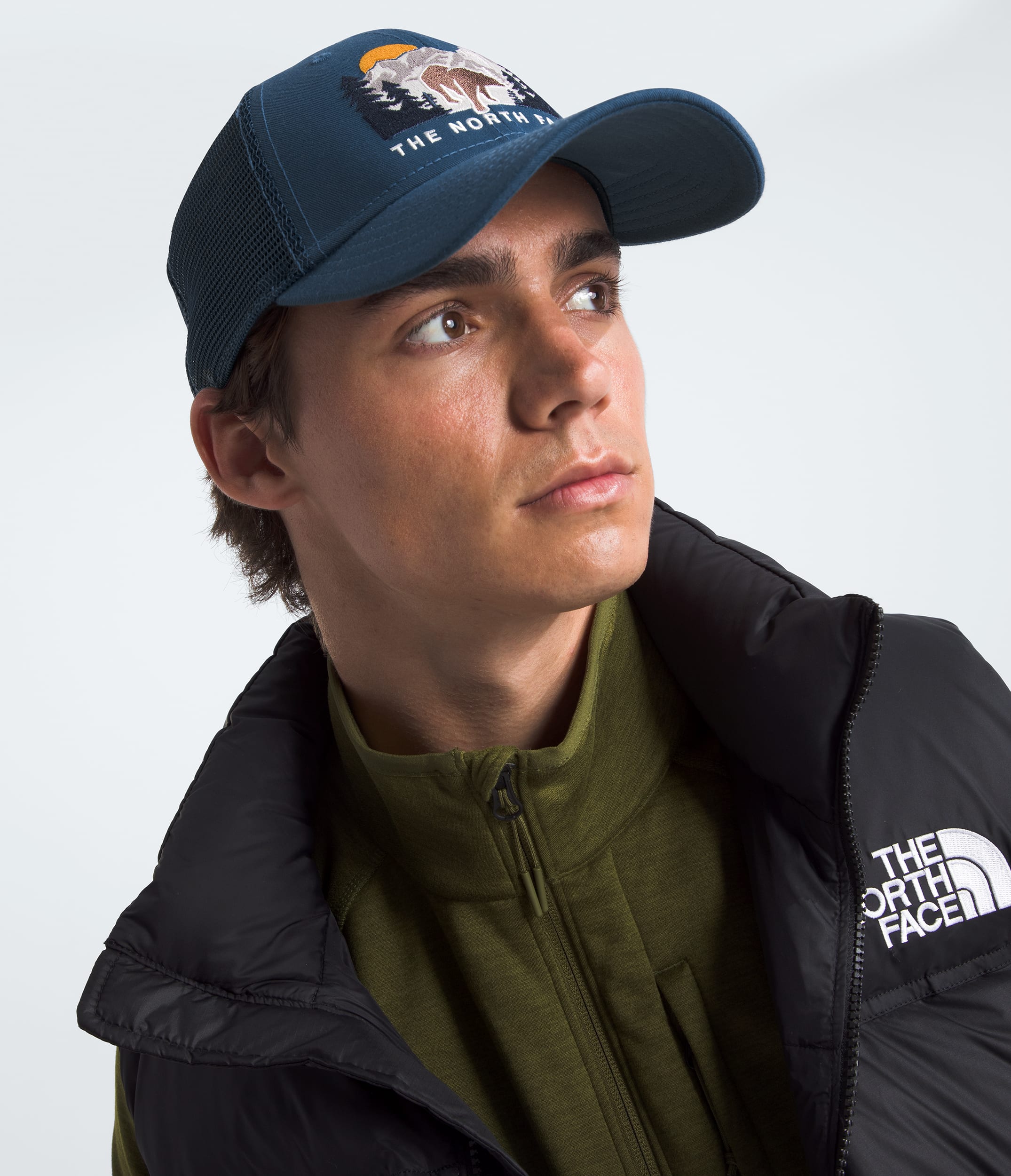 Embroidered Mudder Trucker Hat TNF MODELBACK