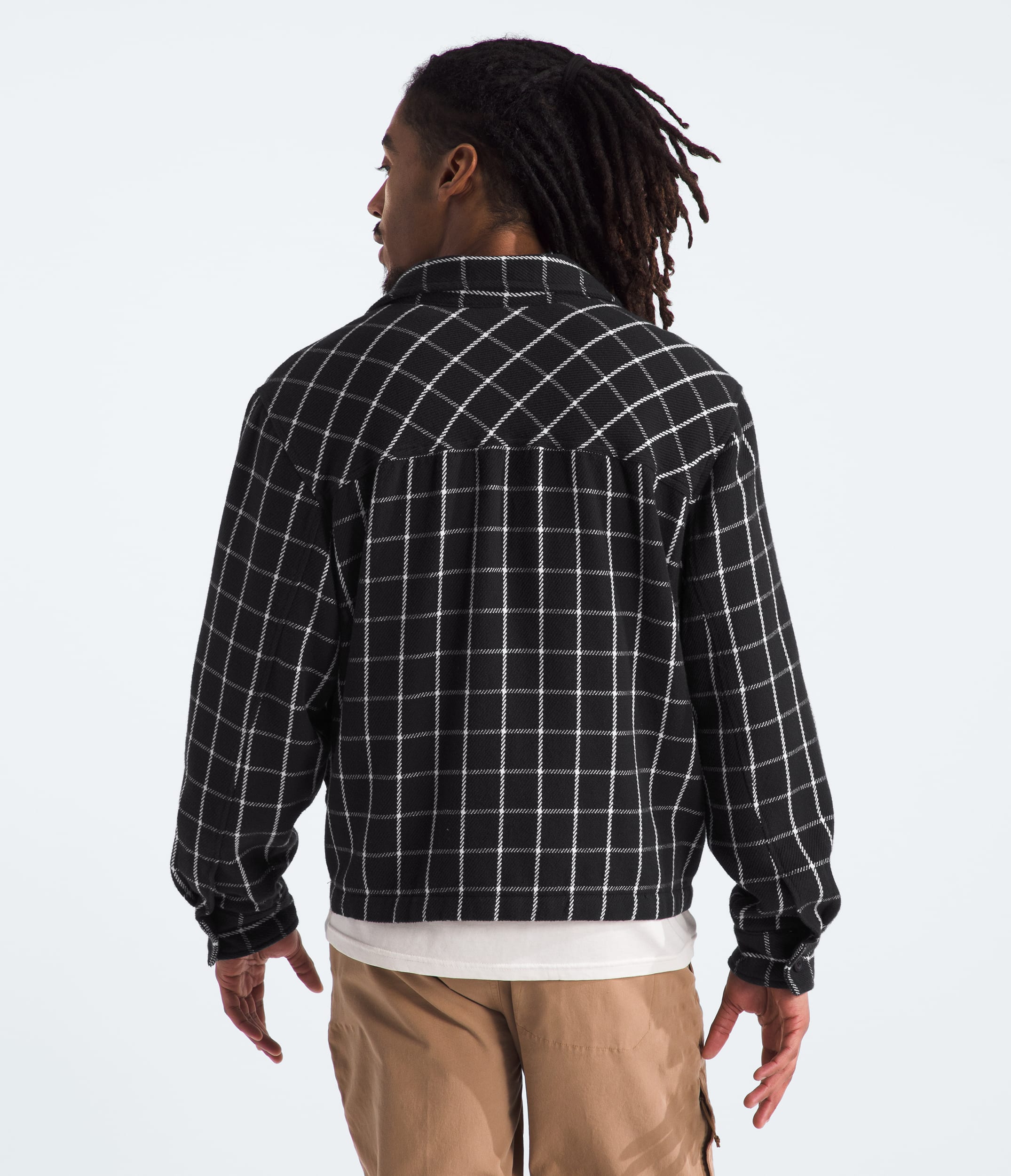 Mens Valley Twill Utility Shacket TNF BACK