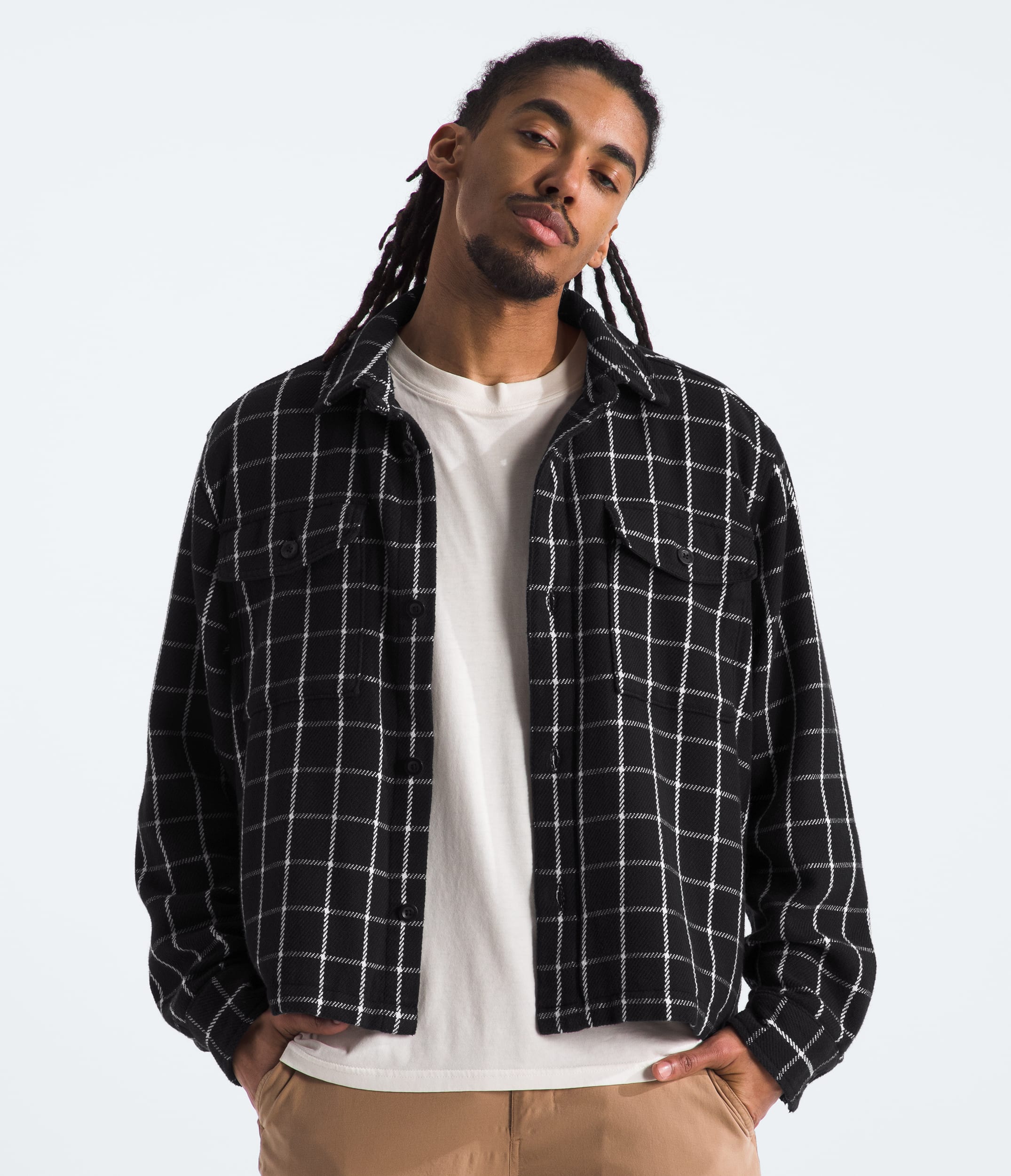 Mens Valley Twill Utility Shacket TNF Main