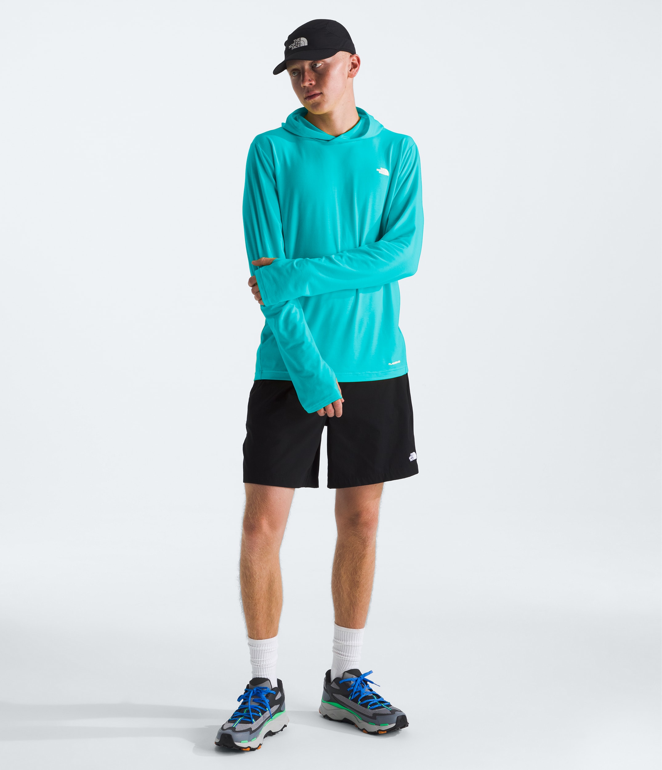 Mens Adventure Sun Hoodie TNF Galactic Blue HERO2