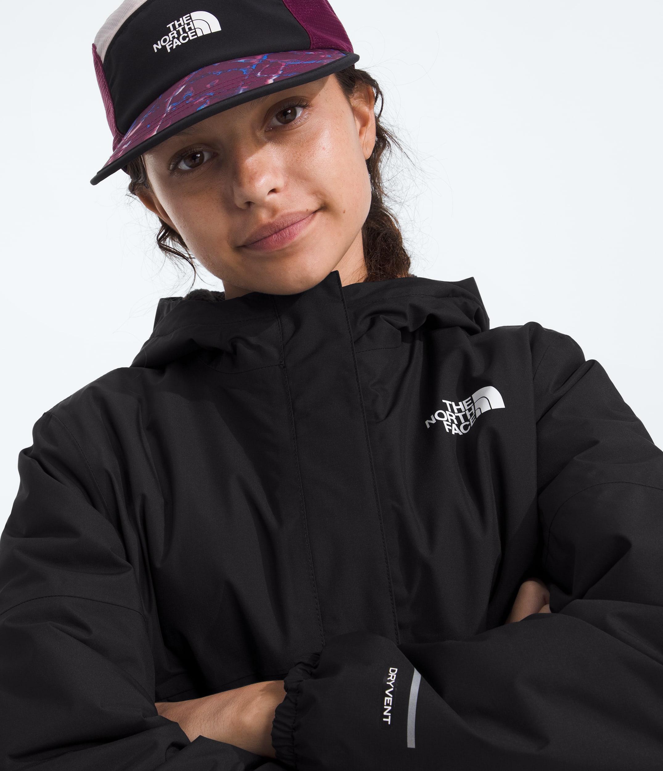 Girls Warm Antora Rain Jacket TNF TNF BlackTNF Black HERO3