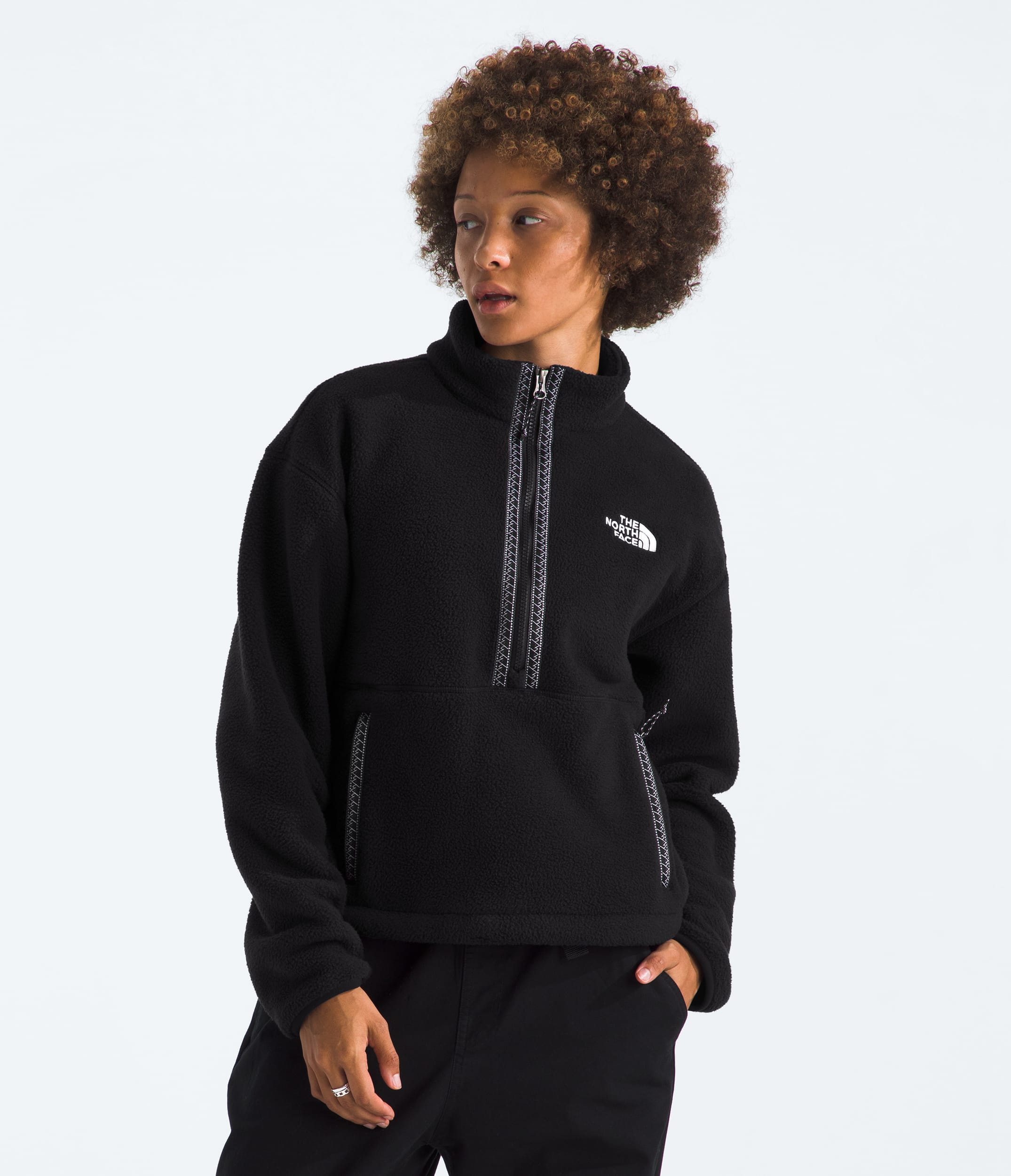 Womens TNF Fleeski Zip Pullover TNF Main