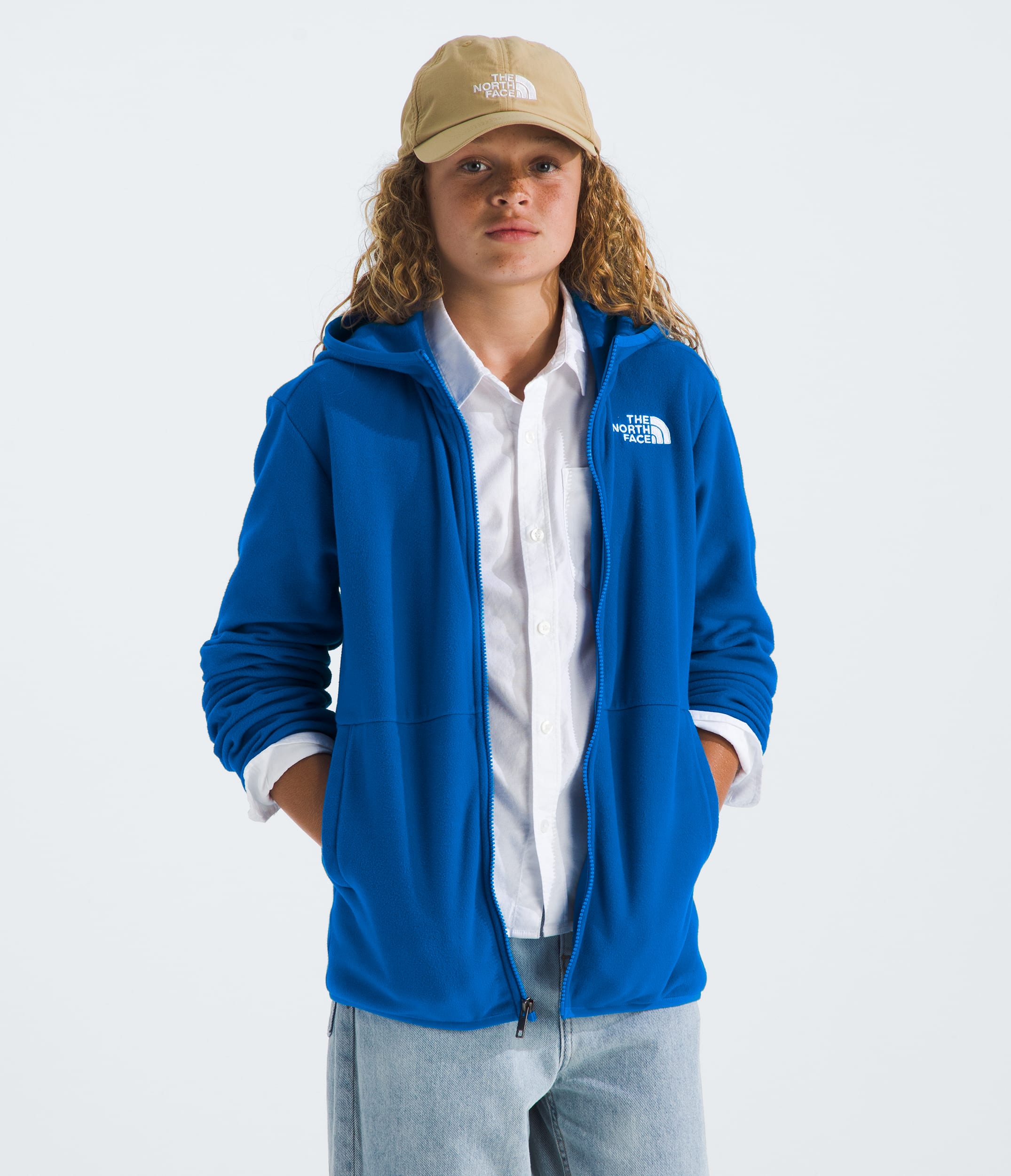 Boys  Girls Glacier FullZip Hooded Jacket TNF Hero Blue HERO2