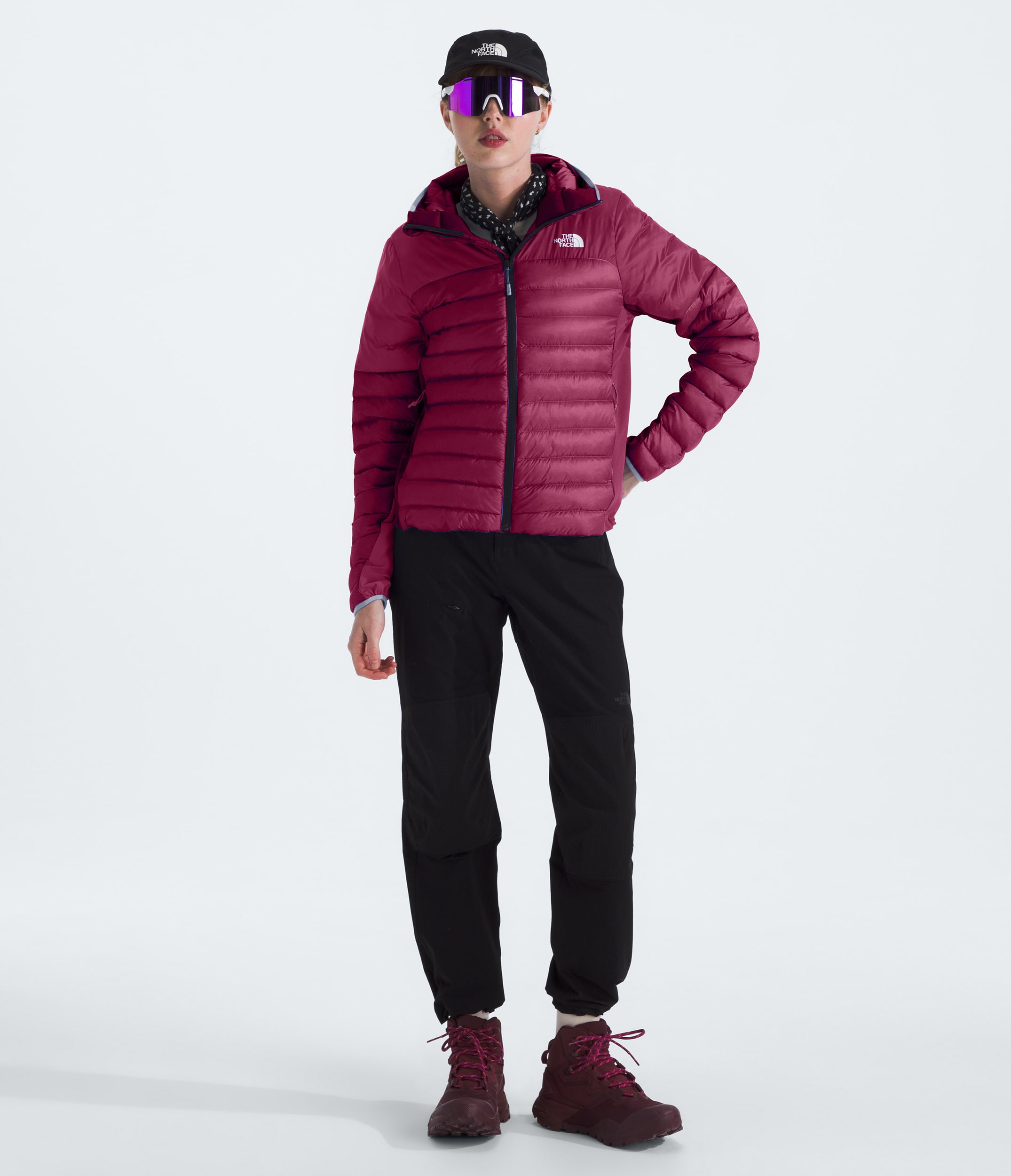 Womens Terra Peak Hybrid Hoodie TNF HERO2