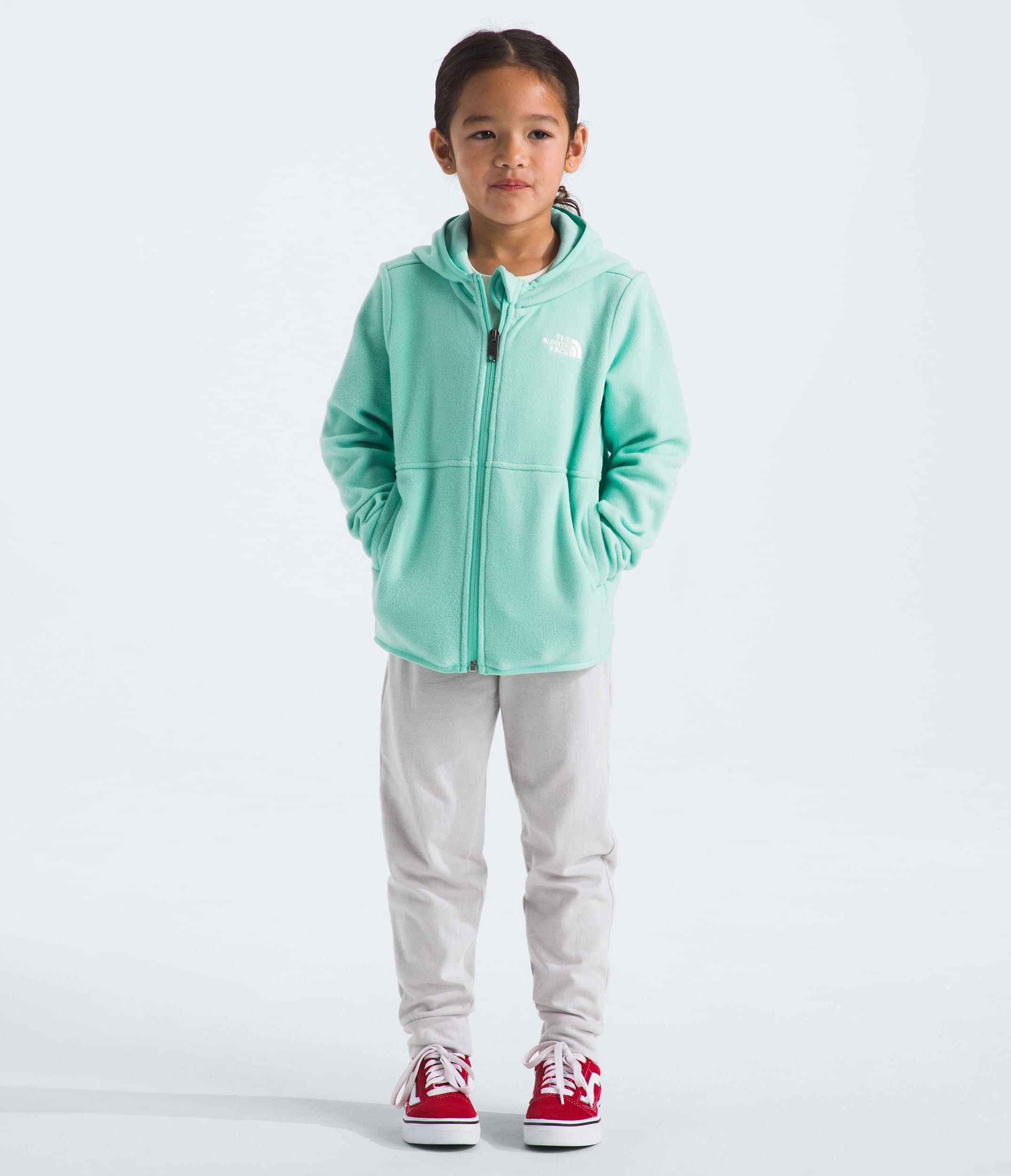 Veste  capuche Glacier avec fermeture clair pour enfants TNF HERO3