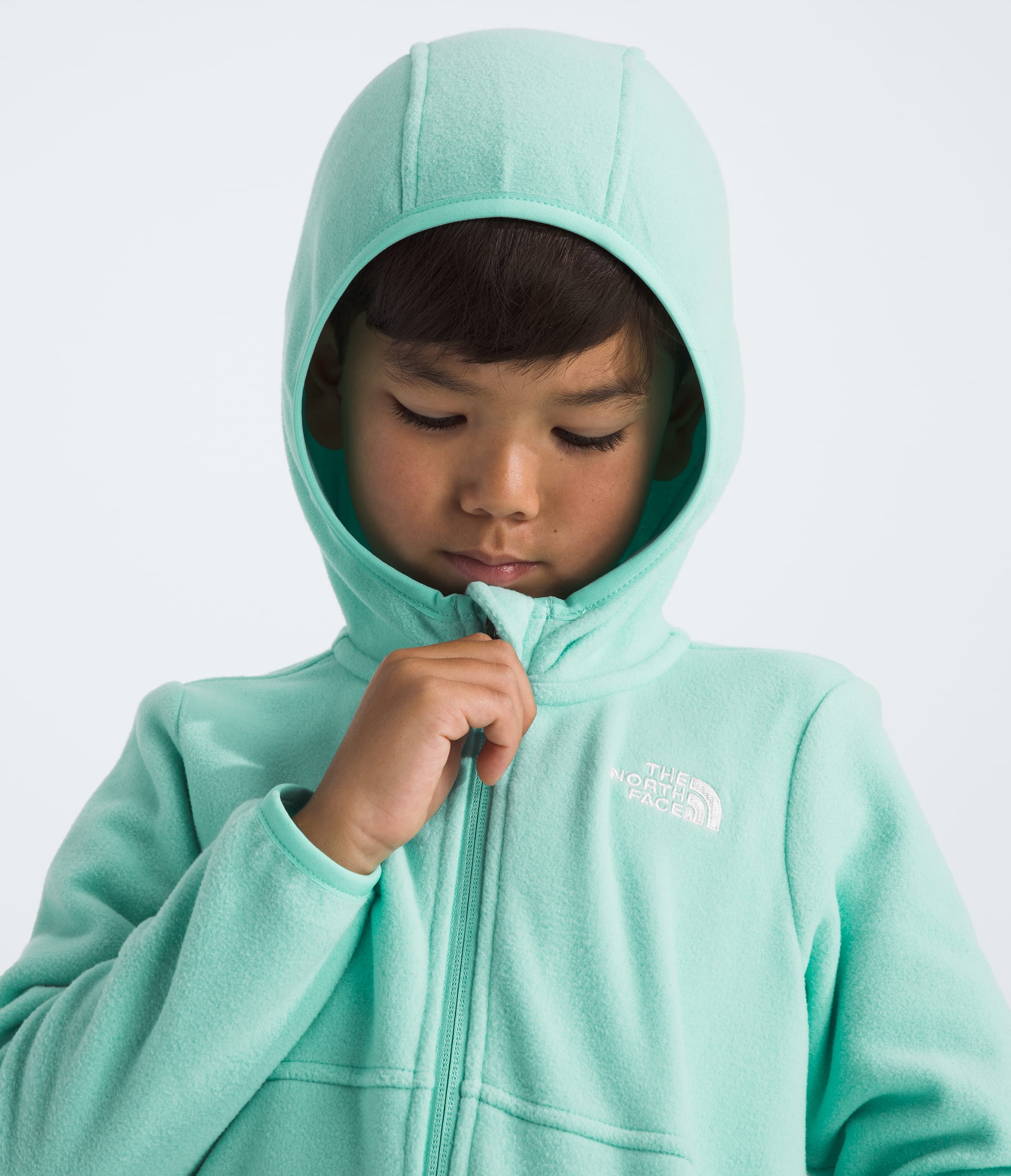 Veste  capuche Glacier avec fermeture clair pour enfants TNF MODELHOOD2