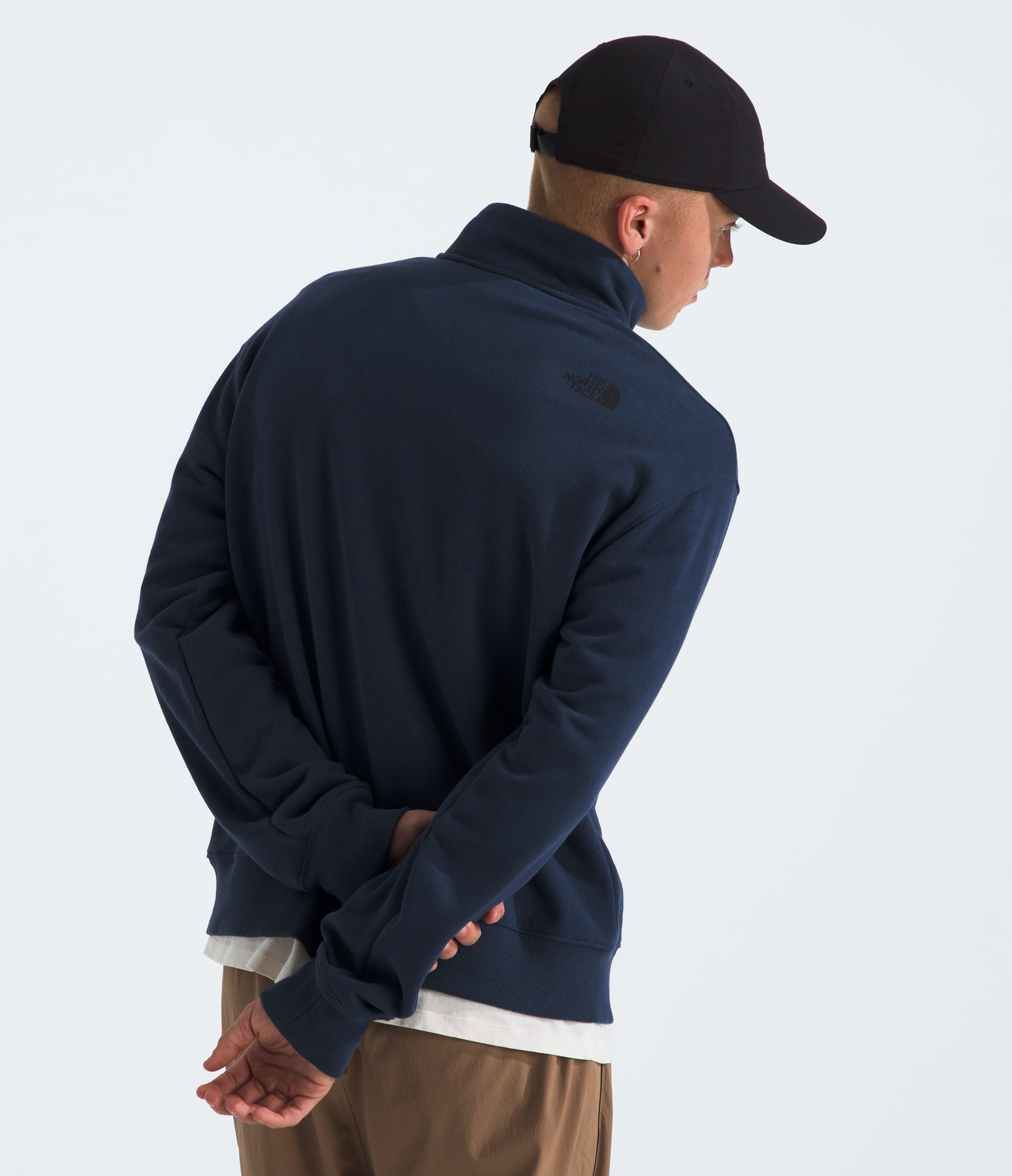 Mens Box Half Dome Zip TNF BACK