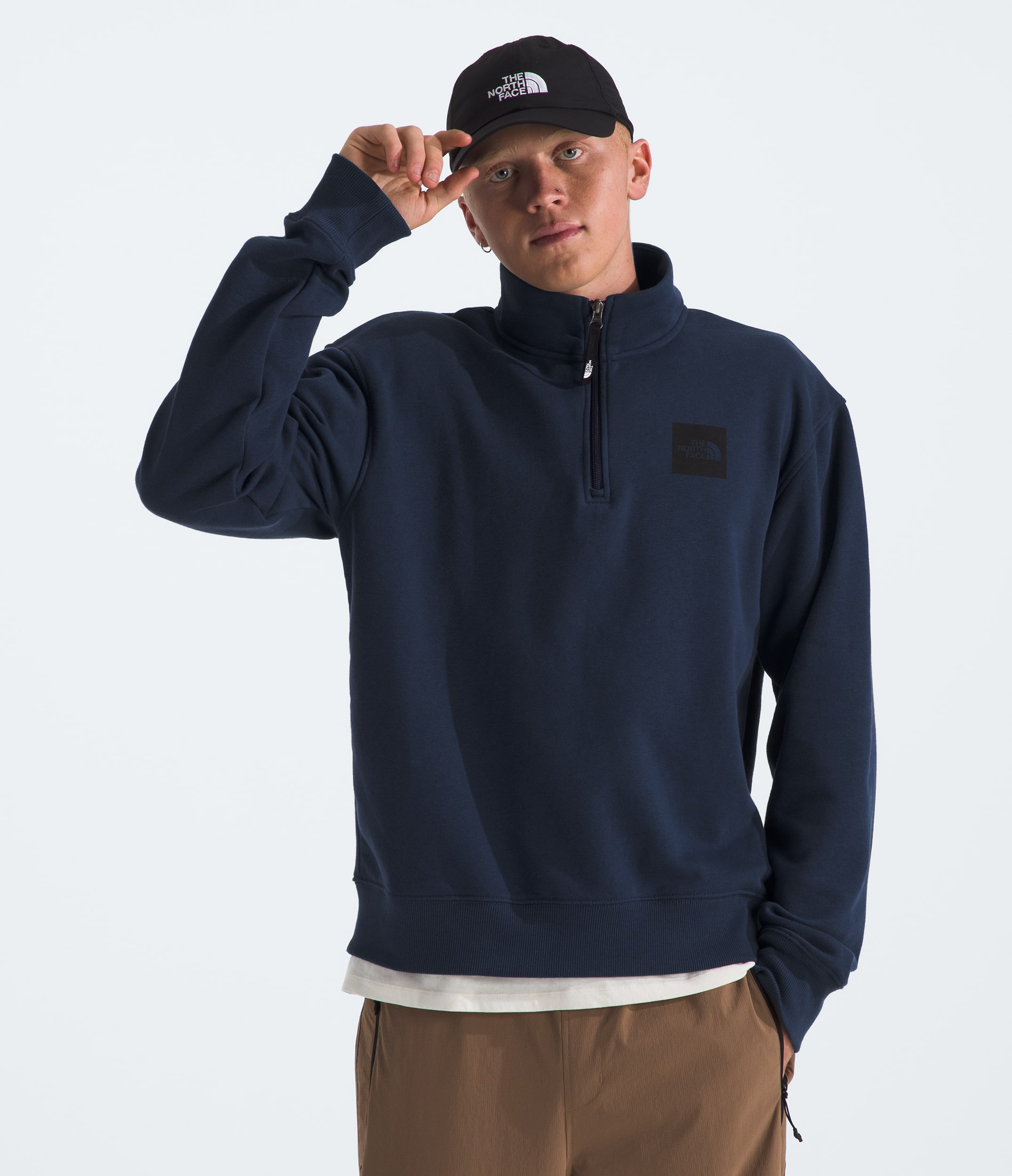 Mens Box Half Dome Zip TNF HERO