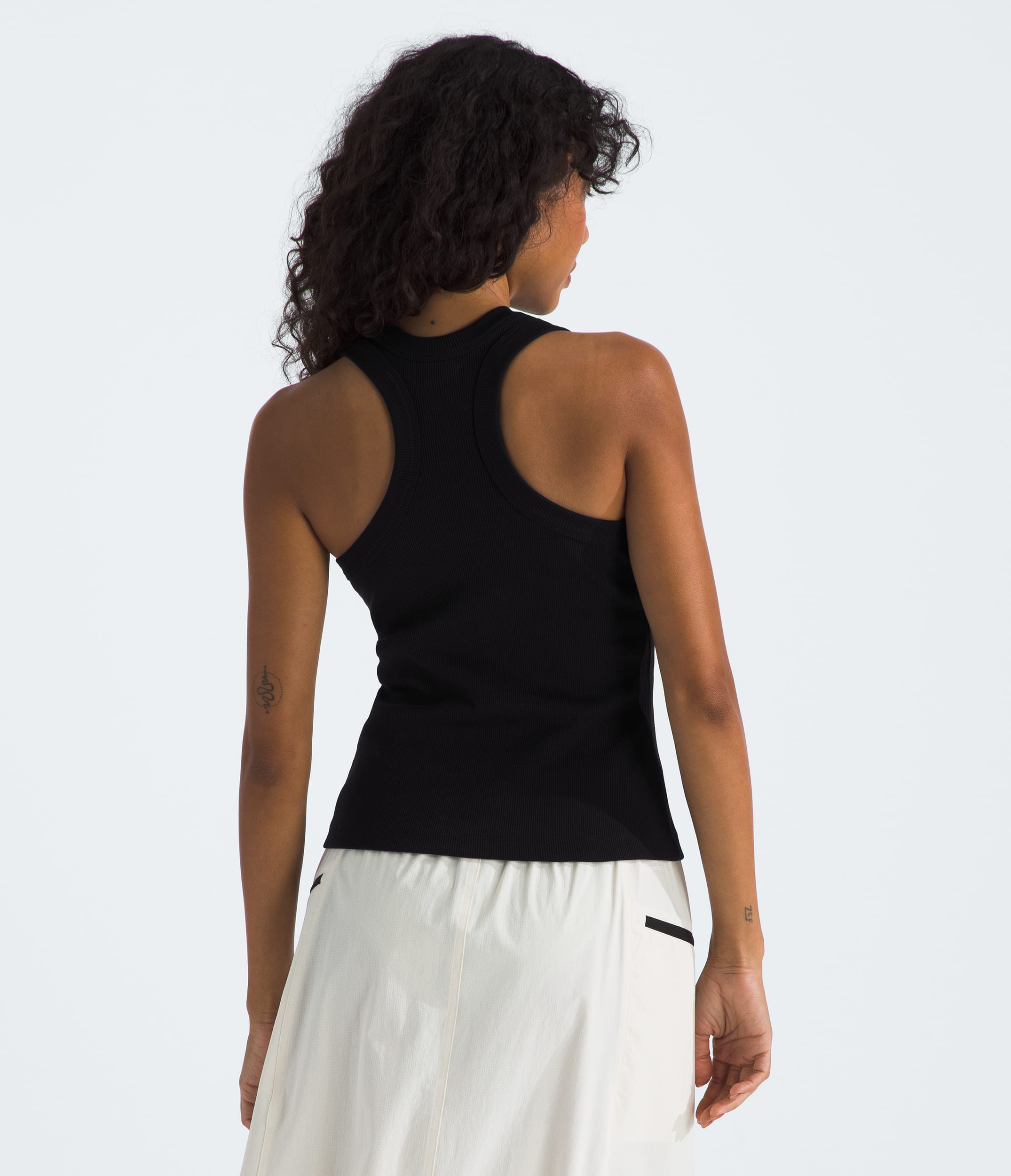 Womens Slim Rib Tank TNF BACK