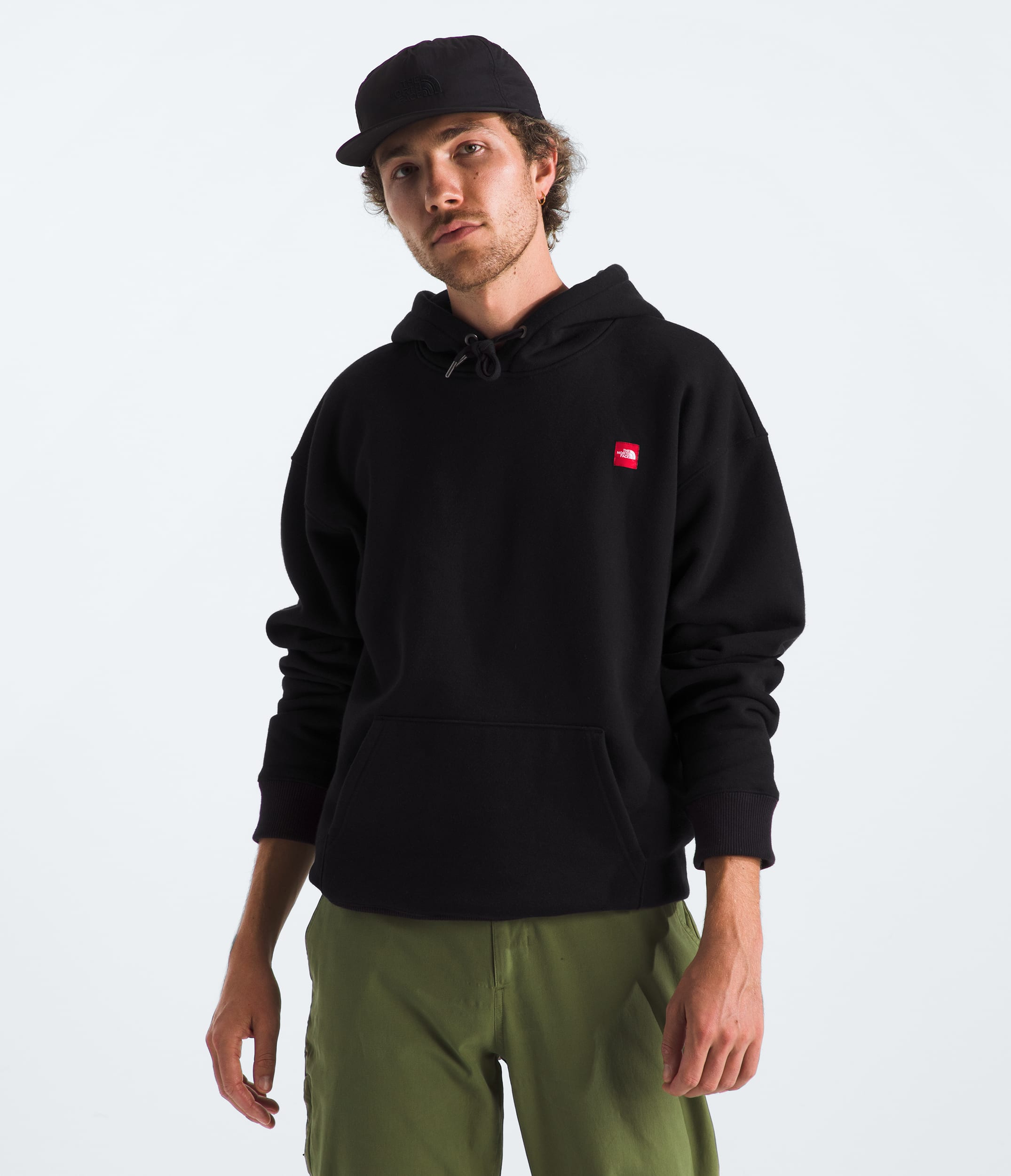 Mens TNF Red Box Aconcagua Heavyweight Hoodie TNF BACK