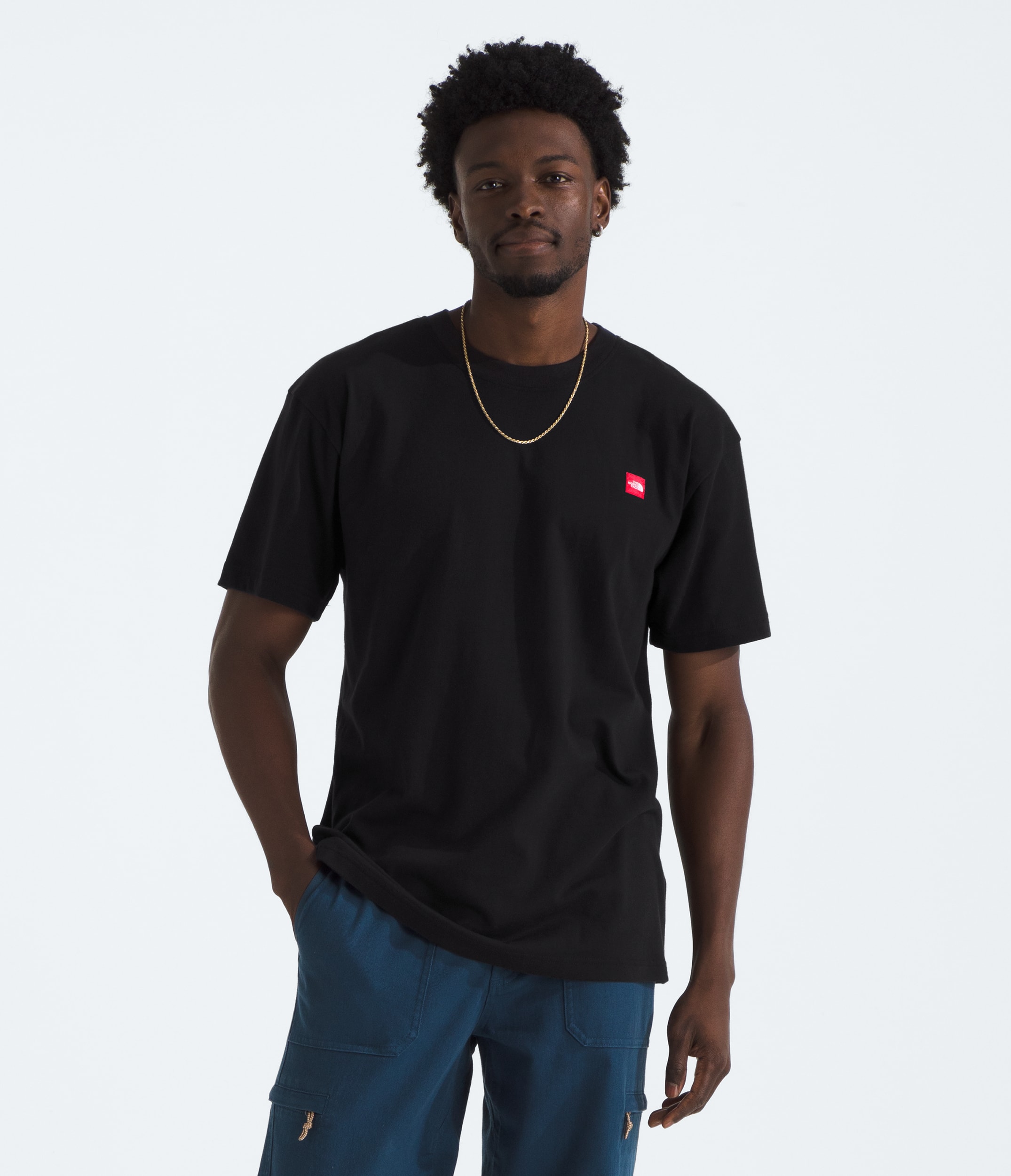 Mens ShortSleeve TNF Red Box Aconcagua Heavyweight Tee TNF BACK