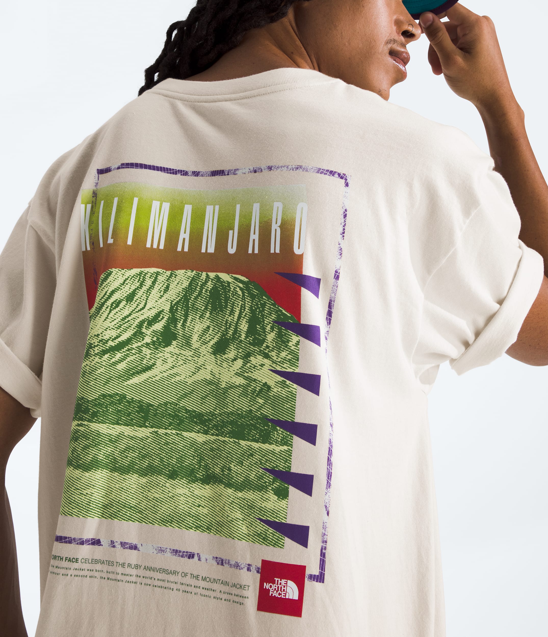 Mens ShortSleeve TNF Red Box Kilimanjaro Heavyweight Tee TNF HERO3