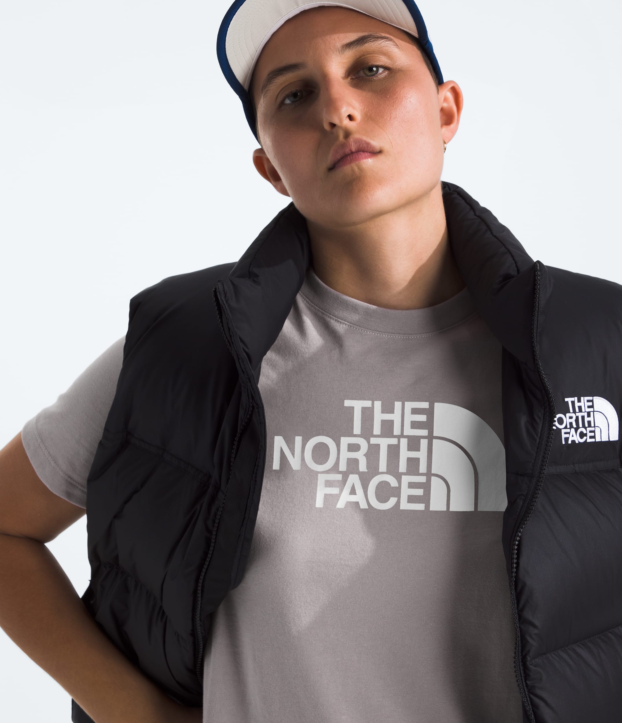 Womens Evolution Half Dome Relaxed ShortSleeve Tee TNF HERO3