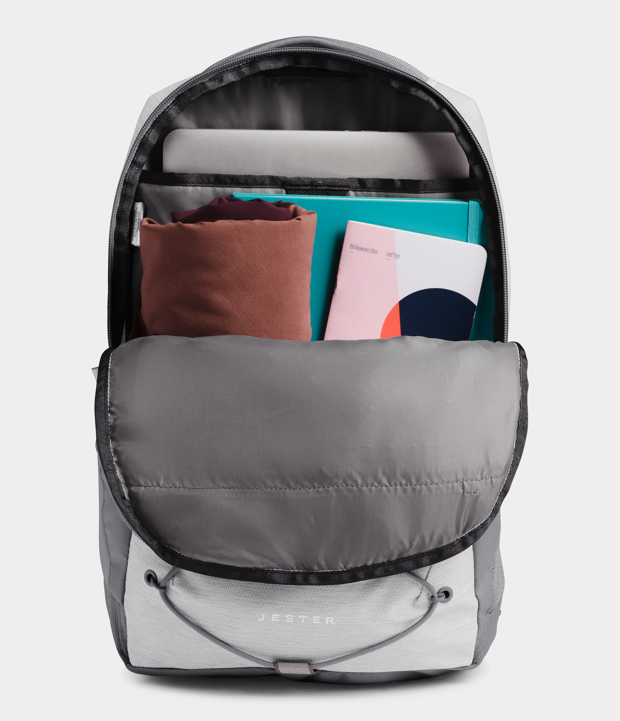 Womens Jester Backpack TNF TNF White Metallic MelangeMid Grey INT