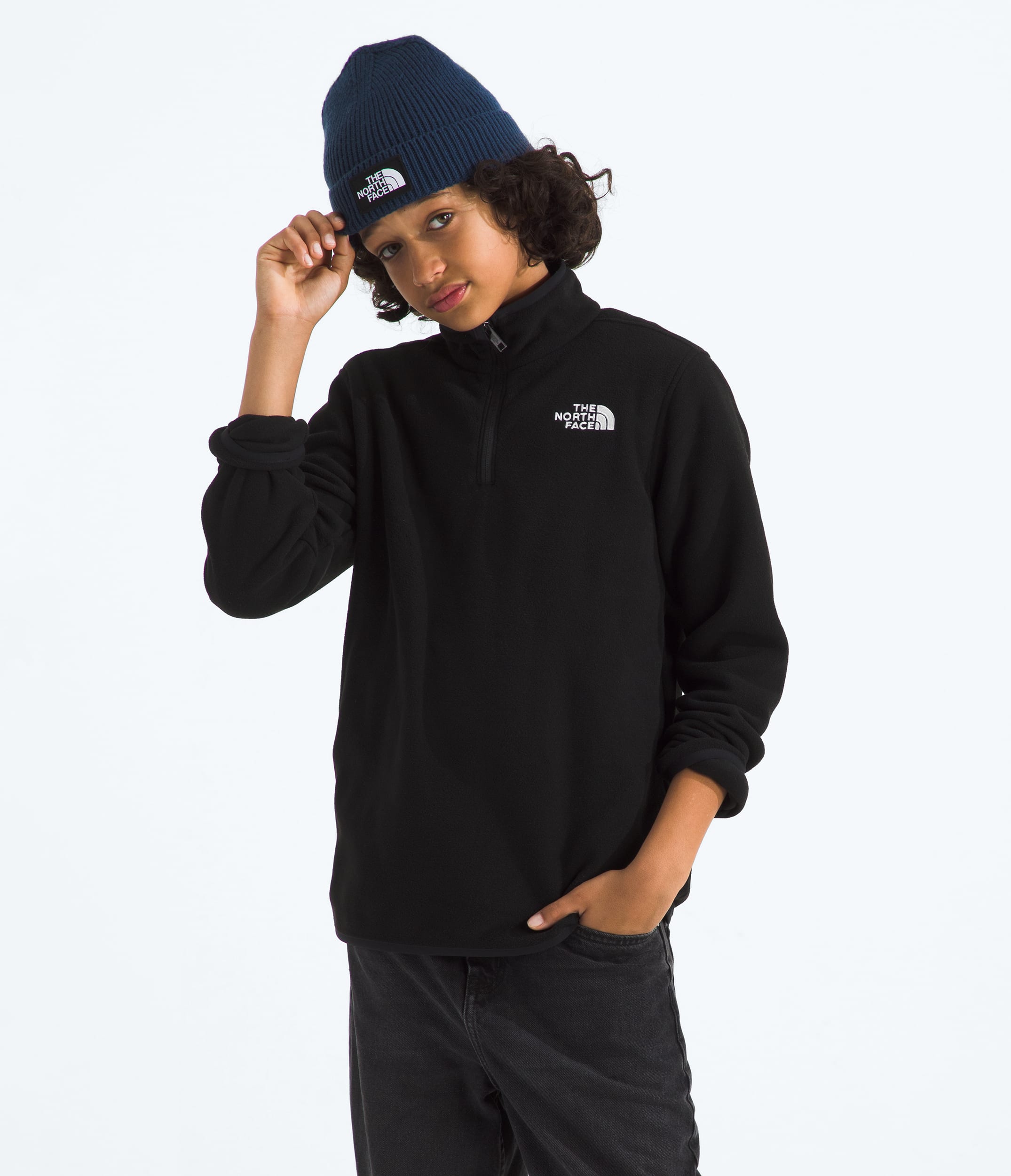 Boys  Girls Glacier Zip Pullover TNF HERO2