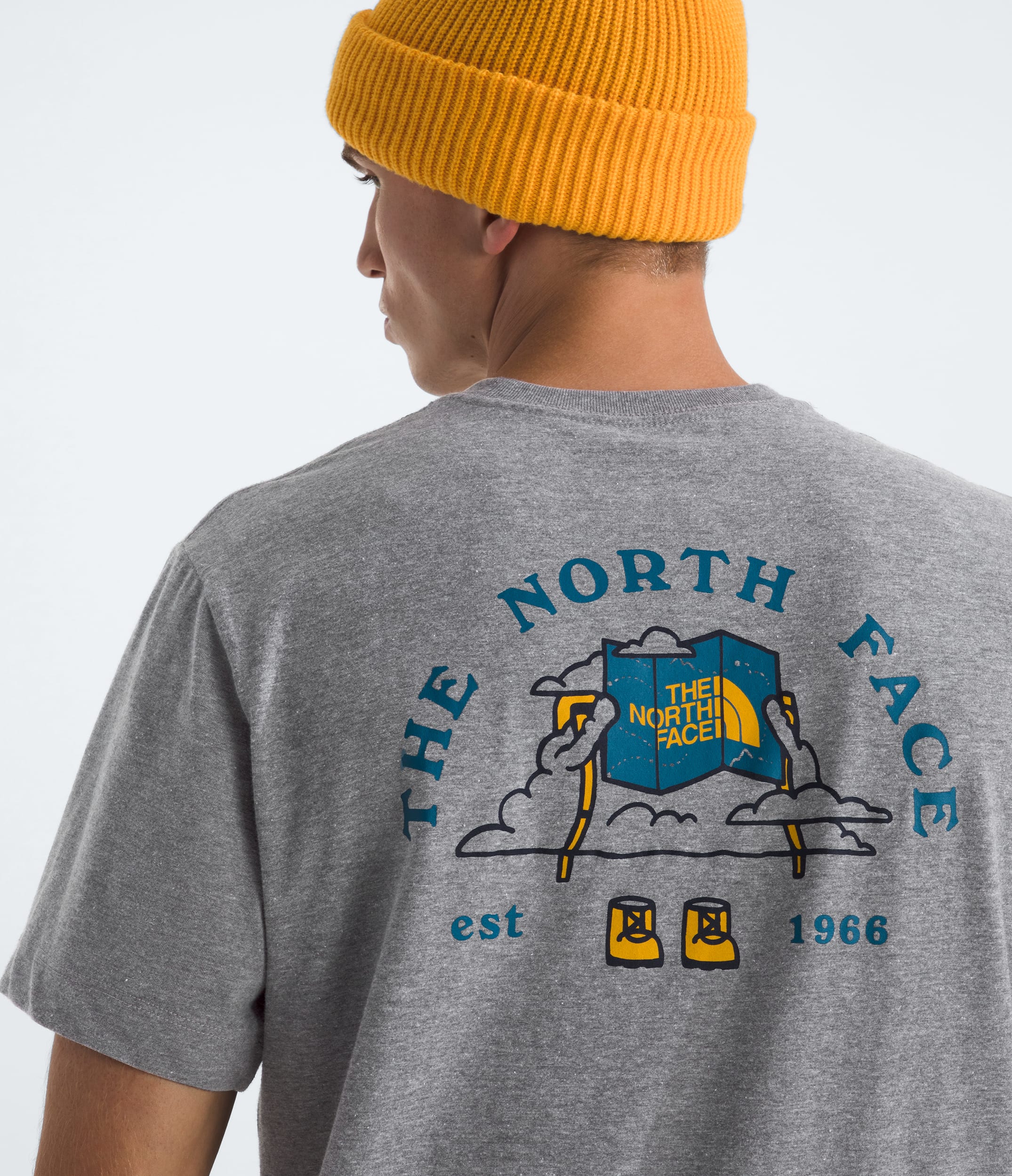 Mens Evolution Sky Cloud ShortSleeve TeeGraphic TNF HERO3