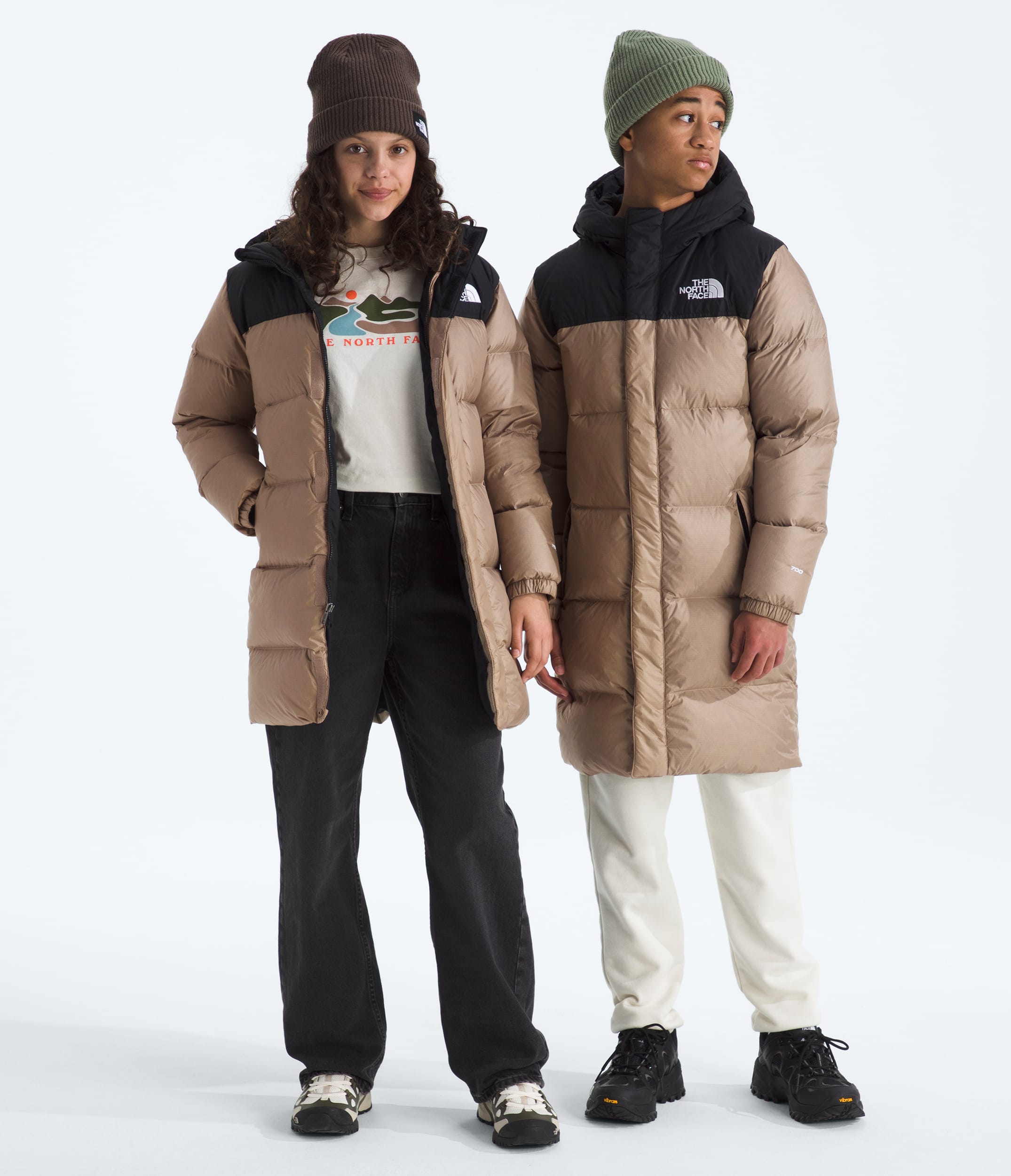 Boys  Girls Nuptse Long Parka TNF Main