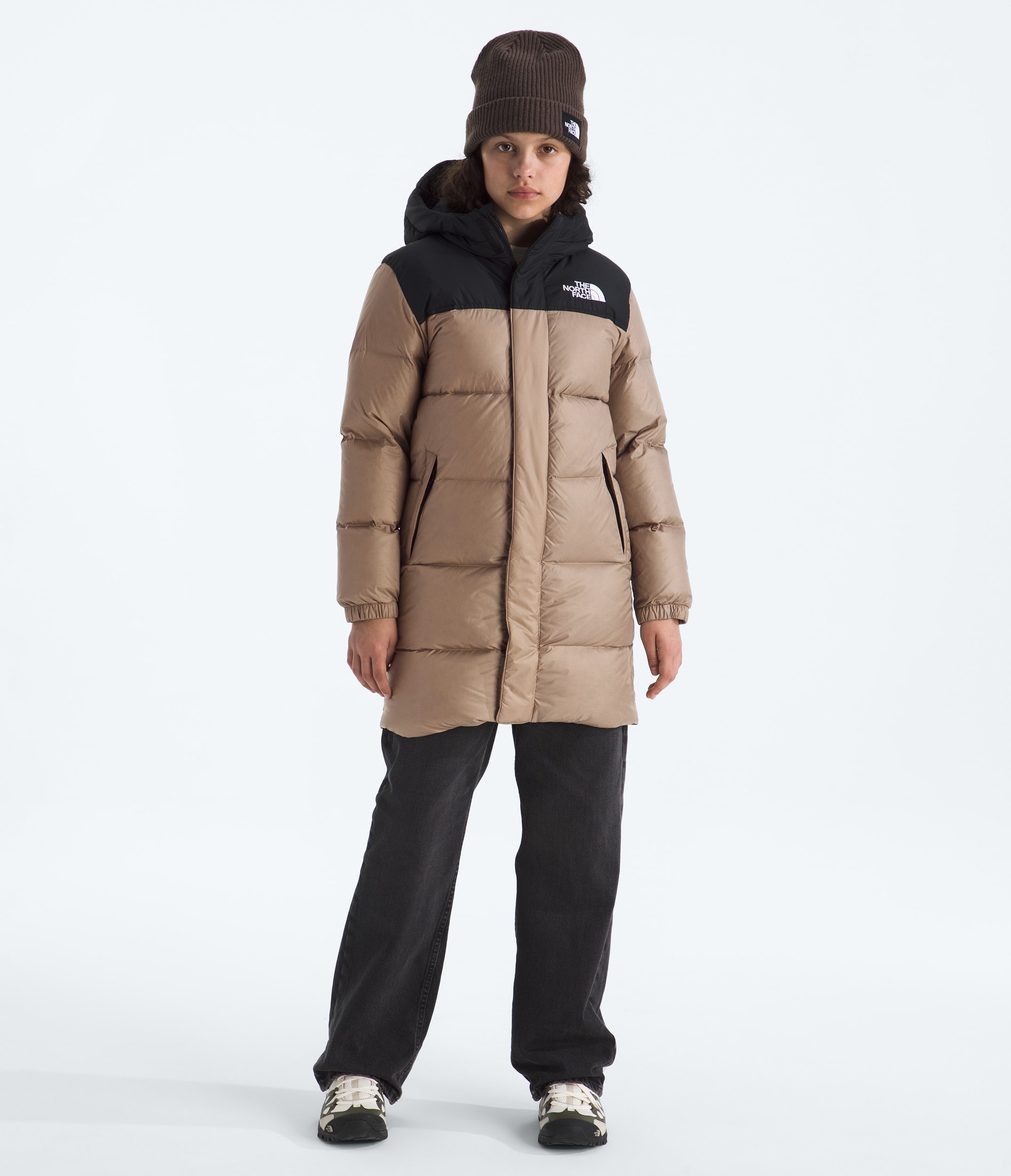 Boys  Girls Nuptse Long Parka TNF HERO2